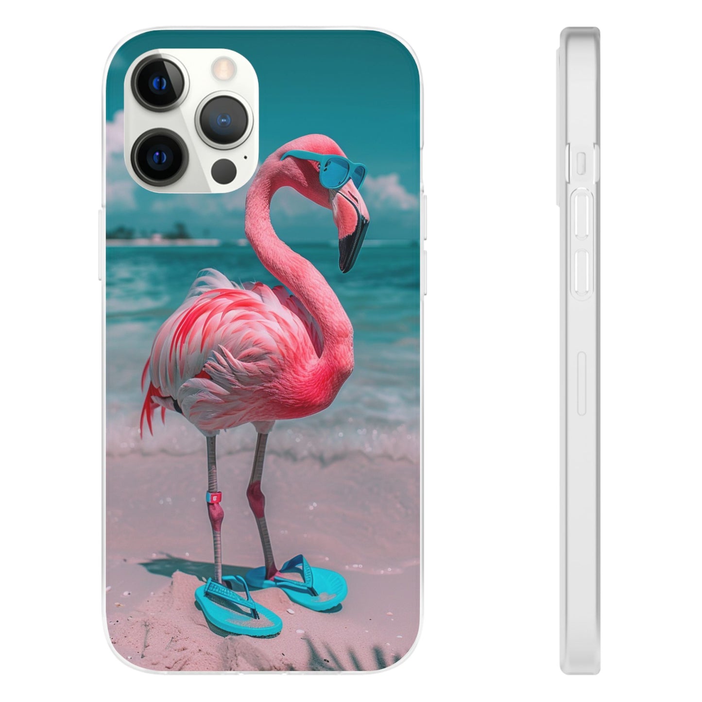 Aruba Beach Flamingo iPhone & Samsung Flexi Cases
