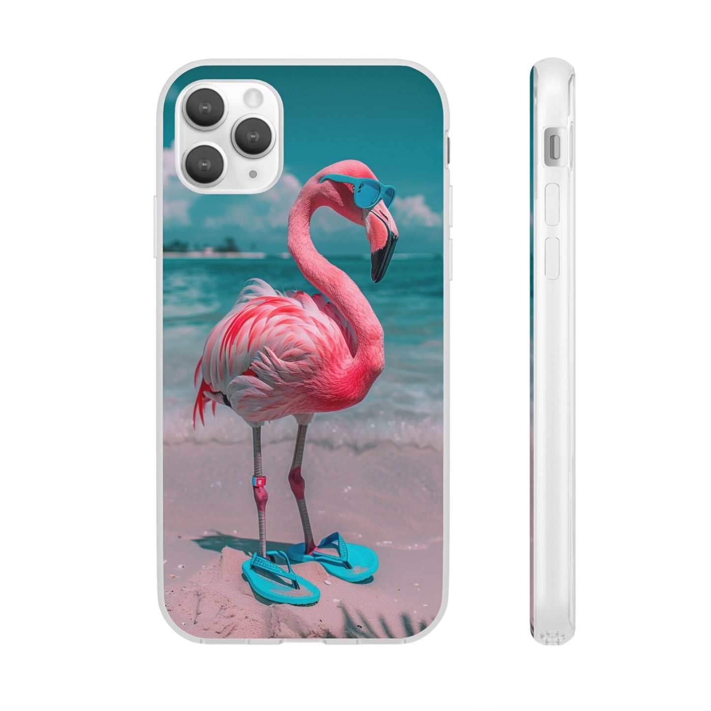 Aruba Beach Flamingo iPhone & Samsung Flexi Cases