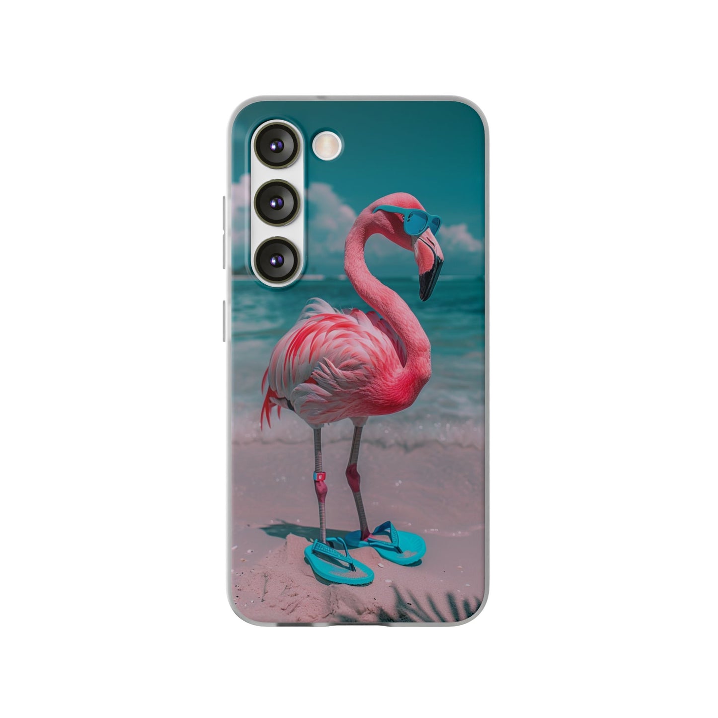 Aruba Beach Flamingo iPhone & Samsung Flexi Cases