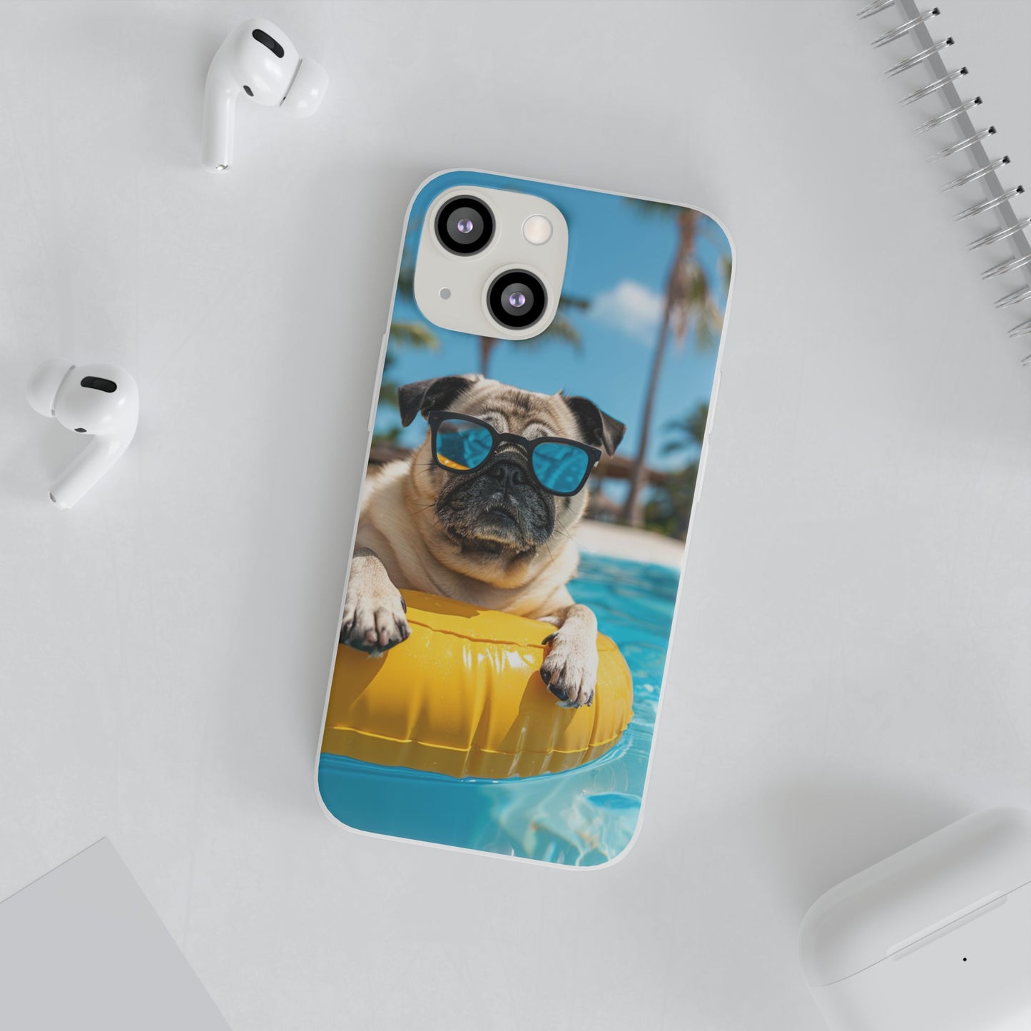 Aruba Pug Summer Option #2 iPhone & Samsung Flexi Cases