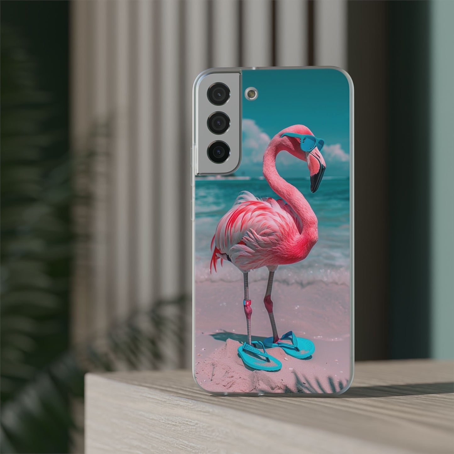 Aruba Beach Flamingo iPhone & Samsung Flexi Cases