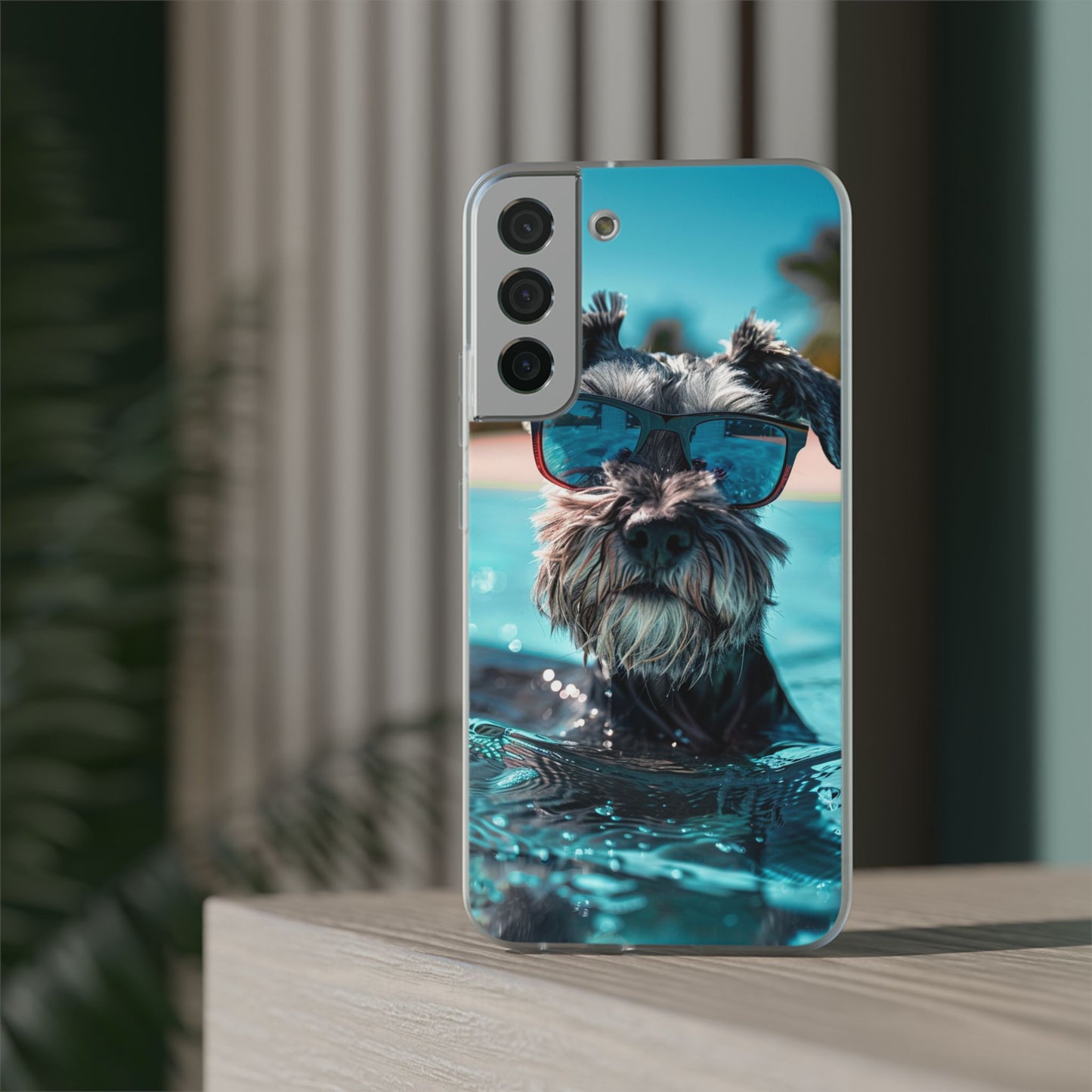 Aruba Schnauzer Option #2 Summer Beach iPhone & Samsung Flexi Cases