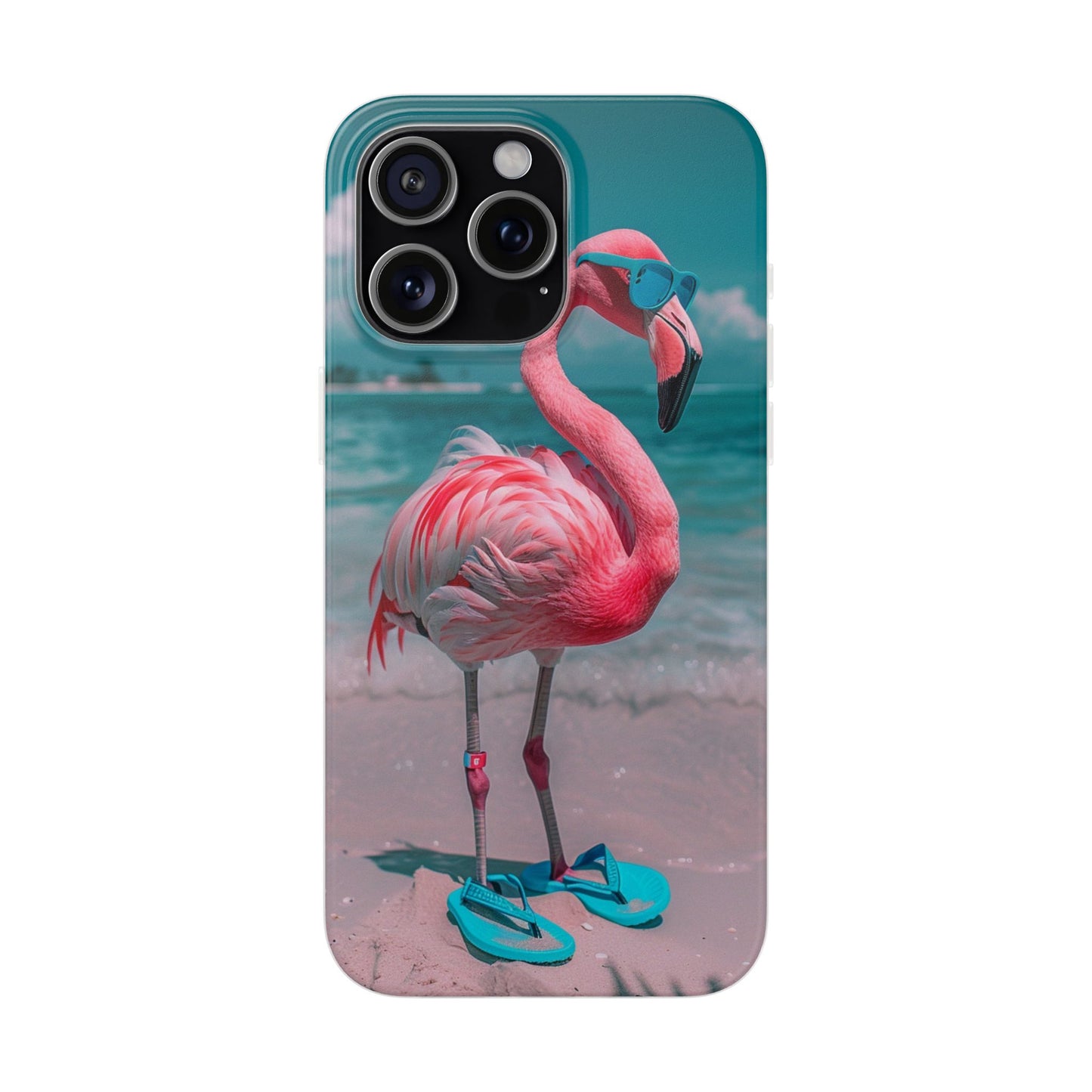 Aruba Beach Flamingo iPhone & Samsung Flexi Cases