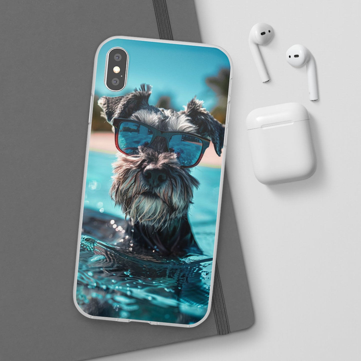 Aruba Schnauzer Option #2 Summer Beach iPhone & Samsung Flexi Cases