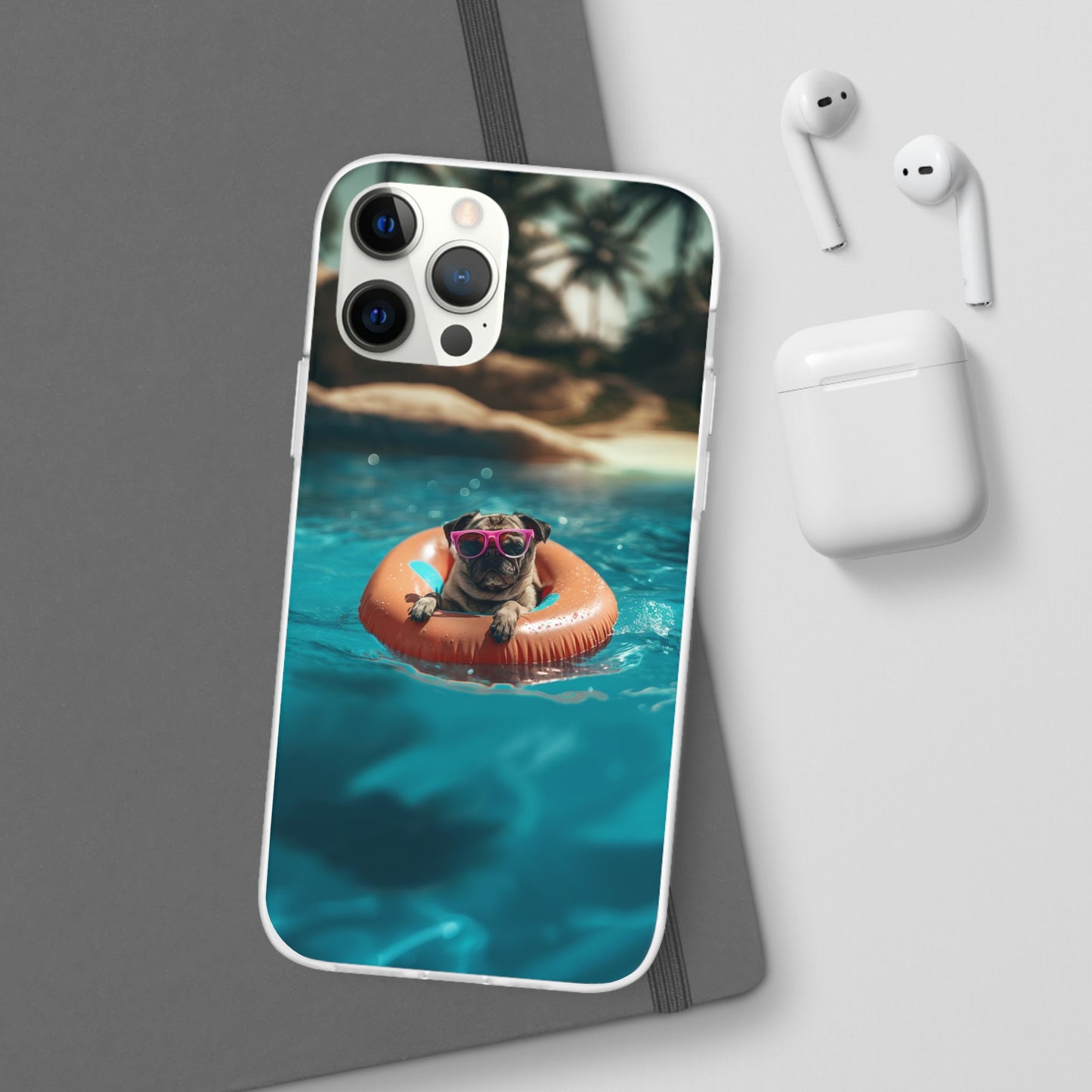 Pug Summer iPhone & Samsung Flexi Cases