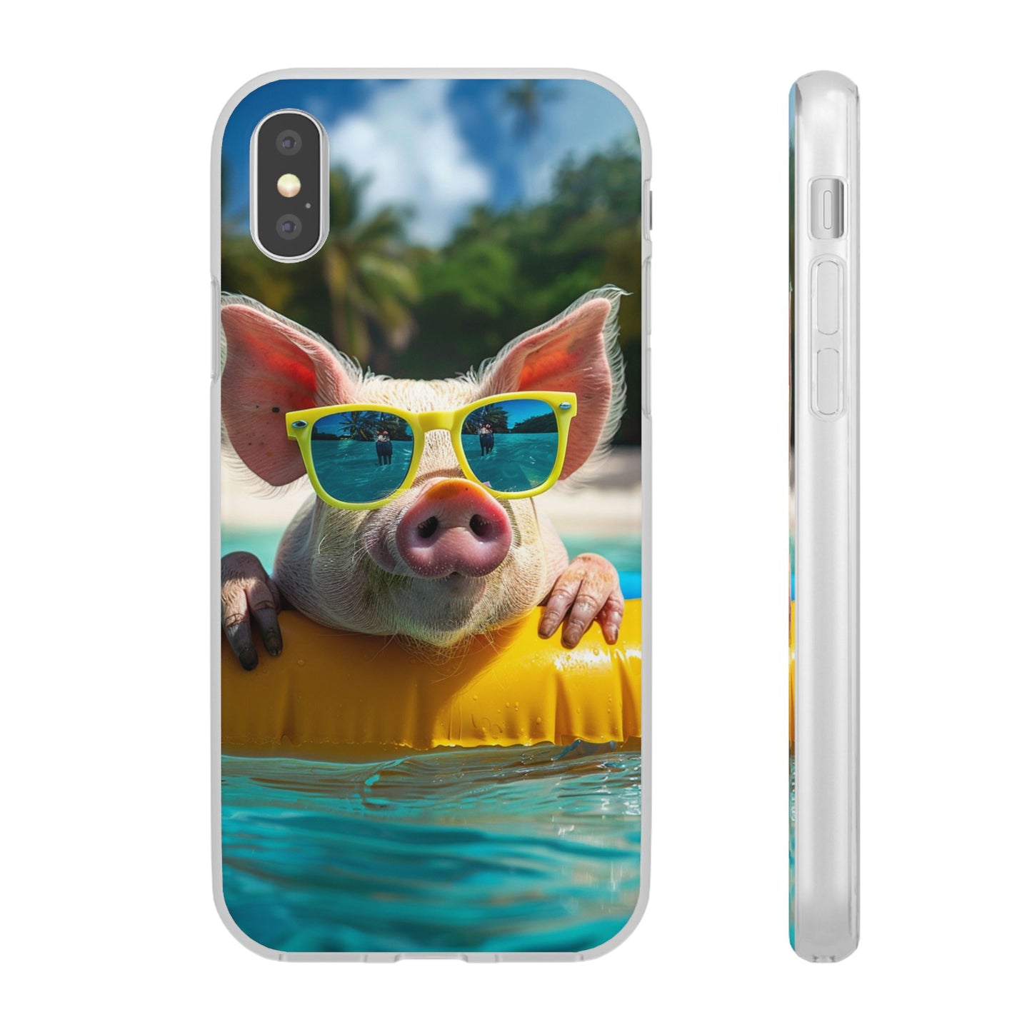 Aruba Summer Beach Pig iPhone & Samsung Flexi Cases