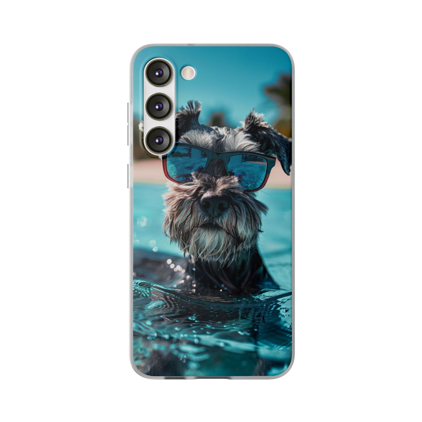 Aruba Schnauzer Option #2 Summer Beach iPhone & Samsung Flexi Cases
