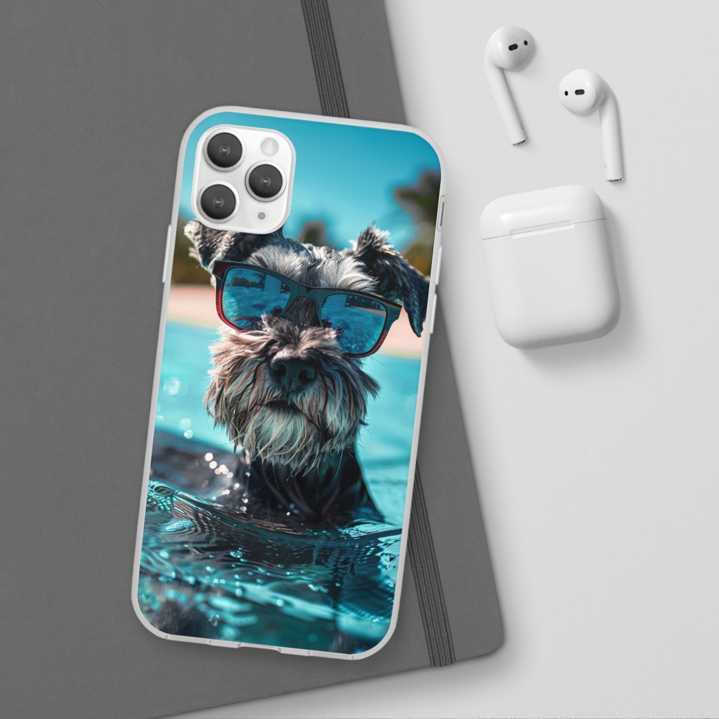 Aruba Schnauzer Option #2 Summer Beach iPhone & Samsung Flexi Cases