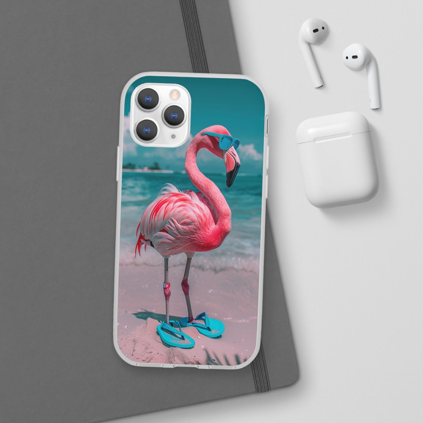 Aruba Beach Flamingo iPhone & Samsung Flexi Cases