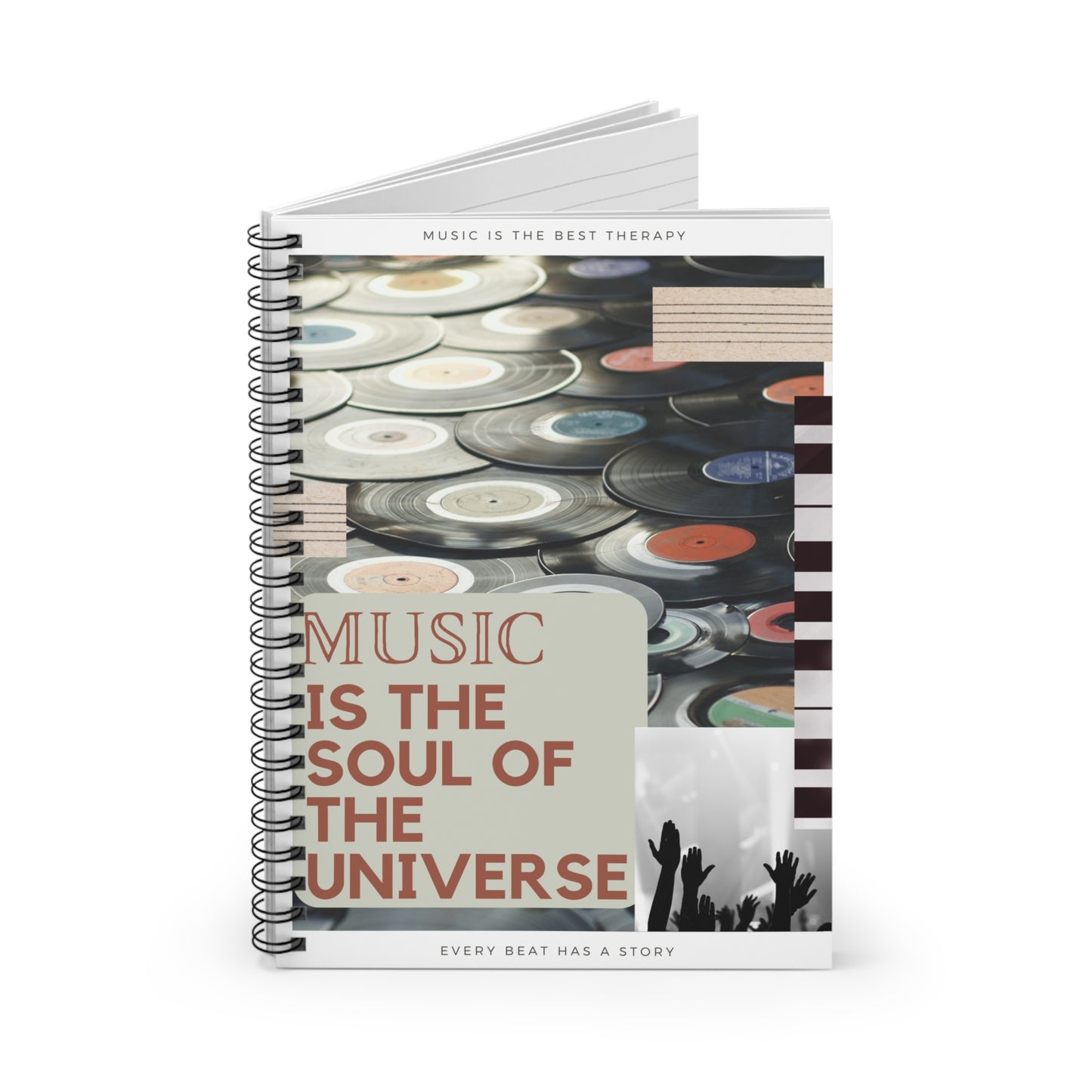 Music Is The Soul Of The Universe Spiral Songwriting Notebook - Ruled Line