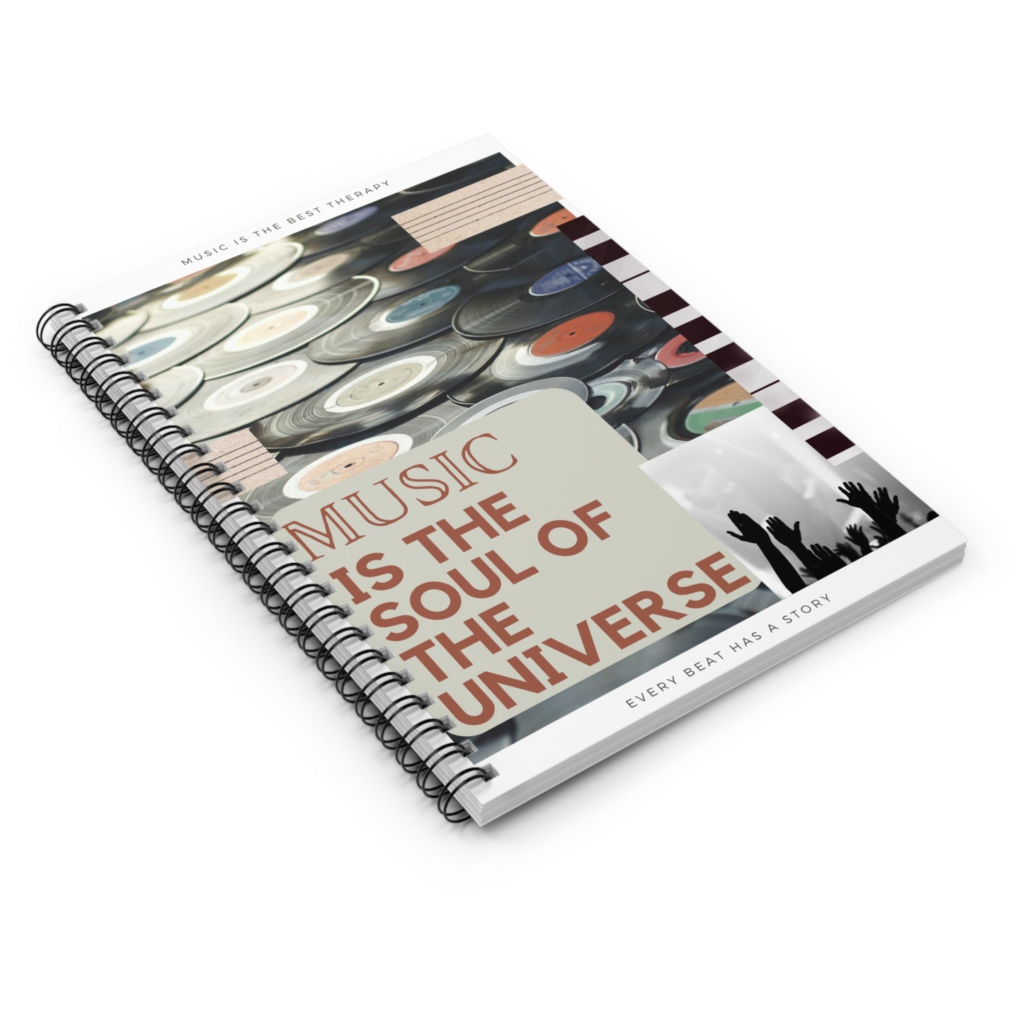 Music Is The Soul Of The Universe Spiral Songwriting Notebook - Ruled Line