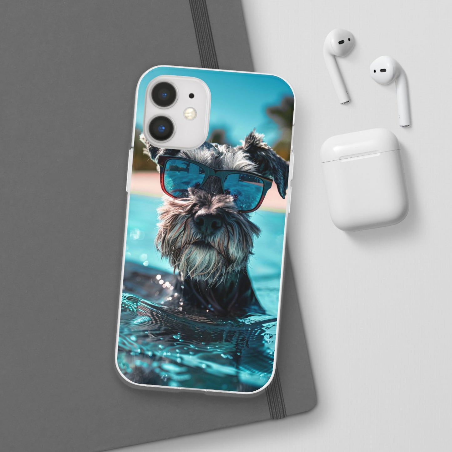 Aruba Schnauzer Option #2 Summer Beach iPhone & Samsung Flexi Cases