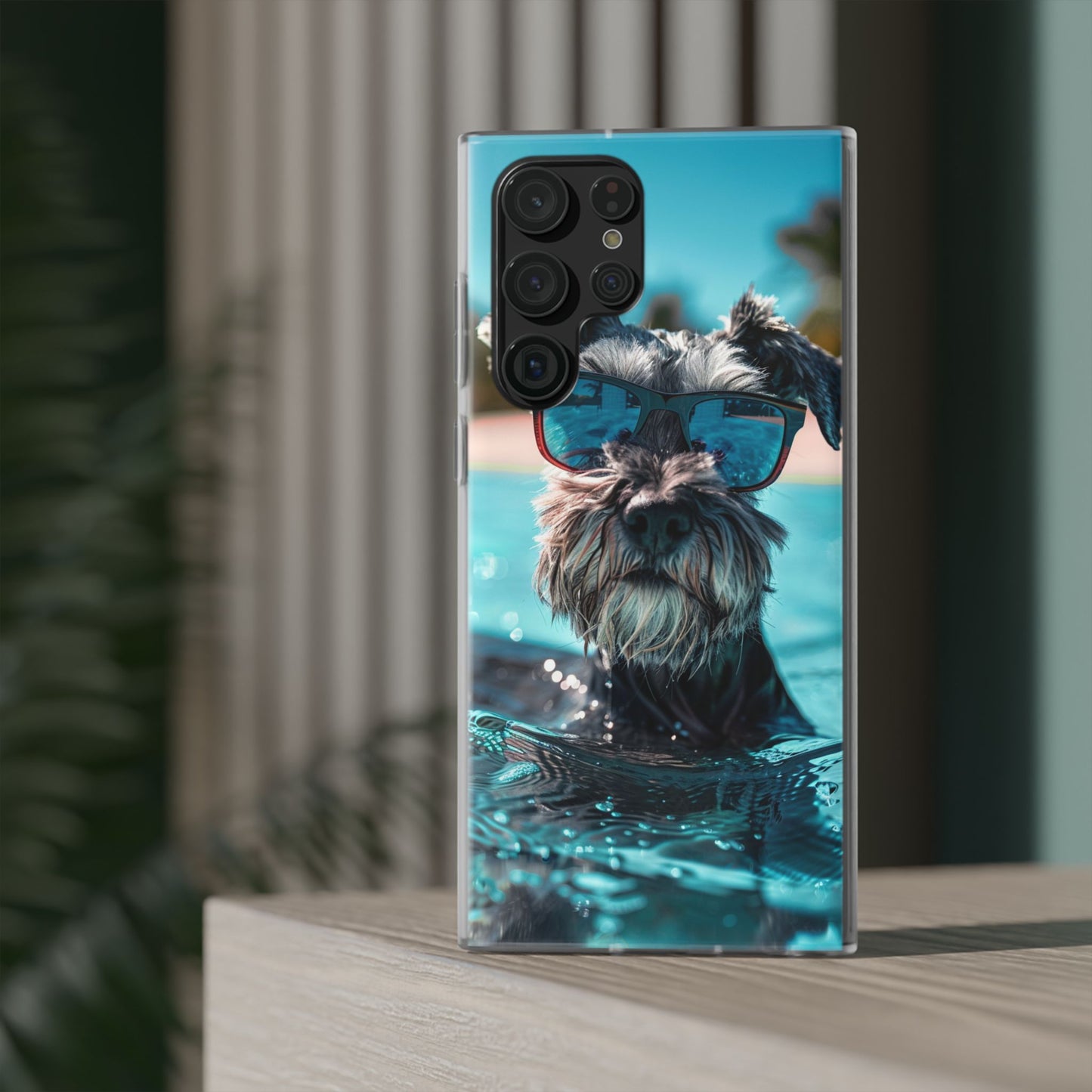 Aruba Schnauzer Option #2 Summer Beach iPhone & Samsung Flexi Cases