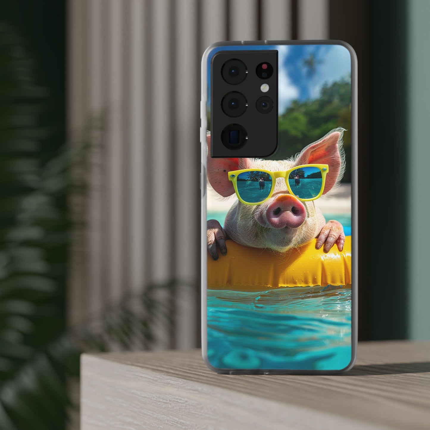 Aruba Summer Beach Pig iPhone & Samsung Flexi Cases
