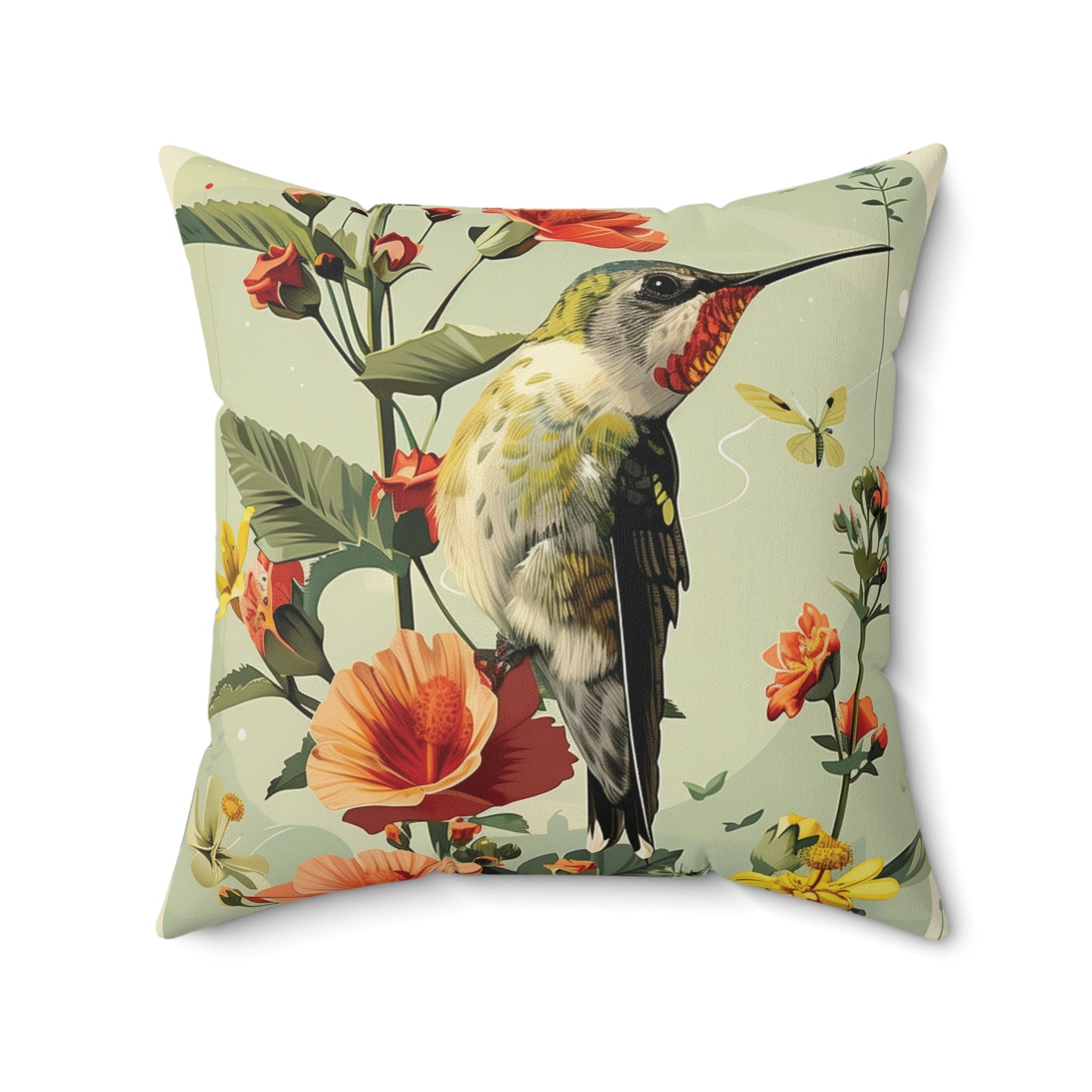 Hummingbird Square Pillow