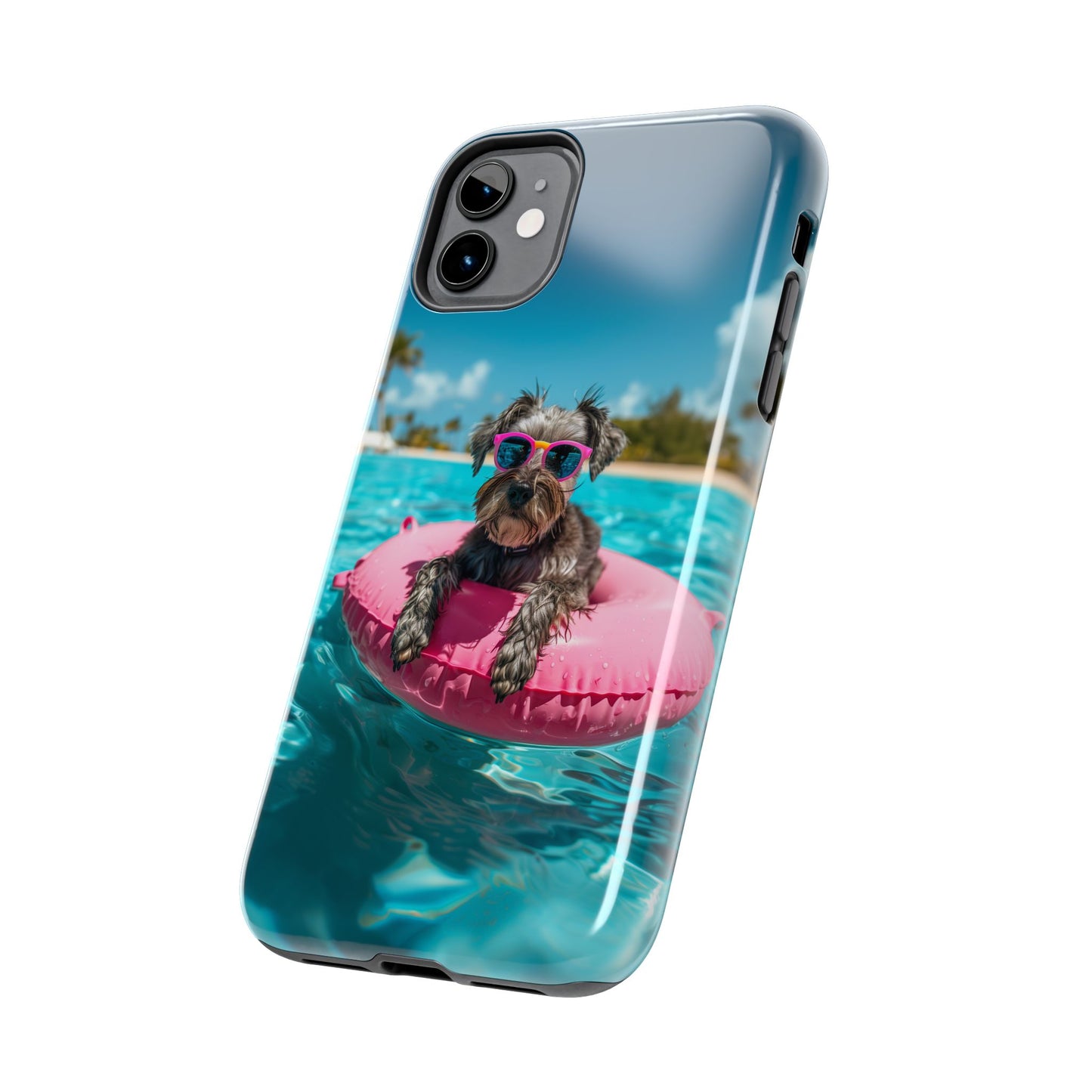 Schnauzer Summer Beach Tough iPhone & Samsung Cases