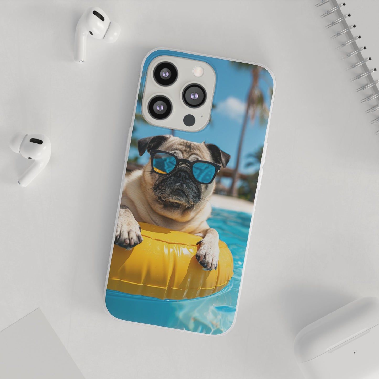 Aruba Pug Summer Option #2 iPhone & Samsung Flexi Cases