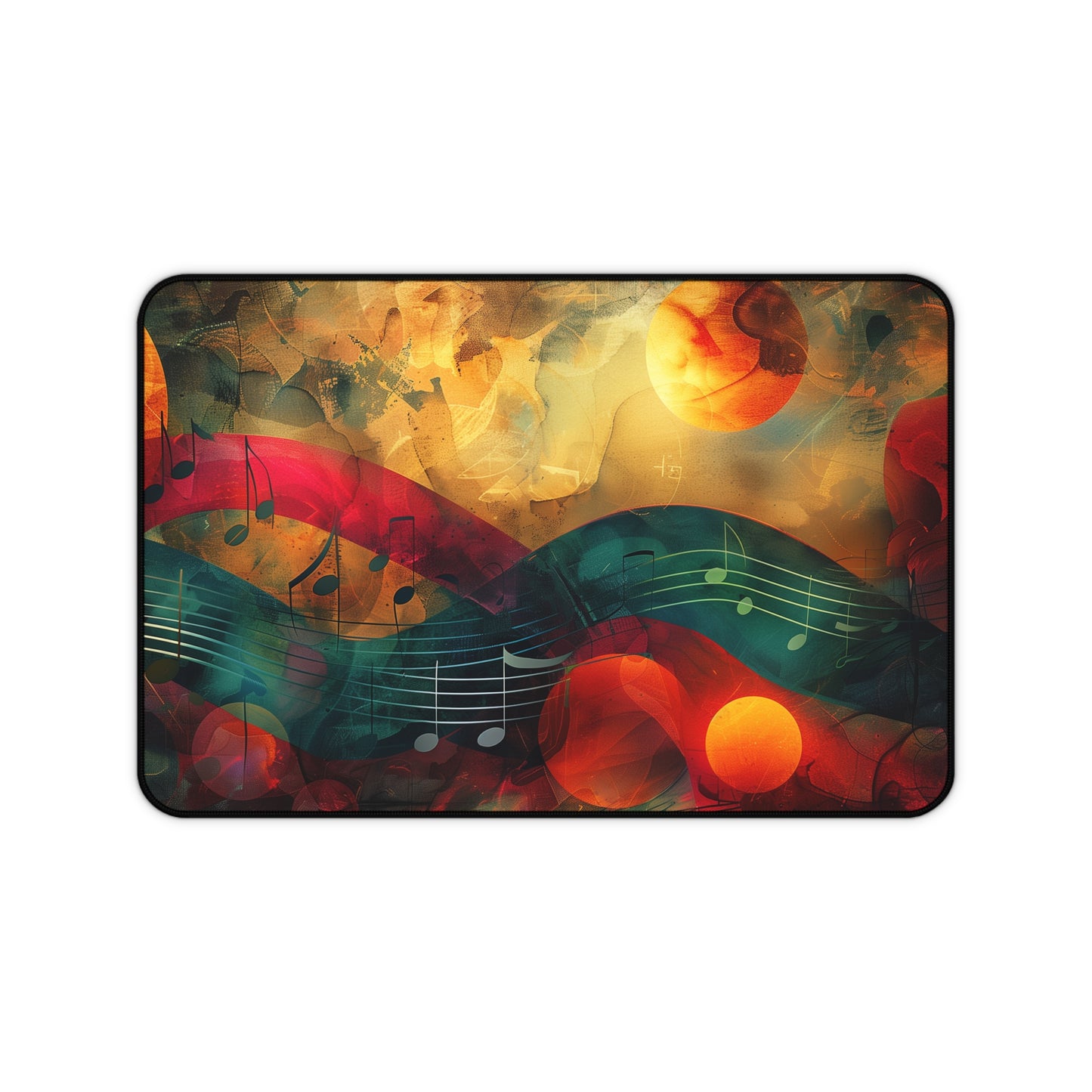 Colorful Music Notes Desk Mat Mouse Pad