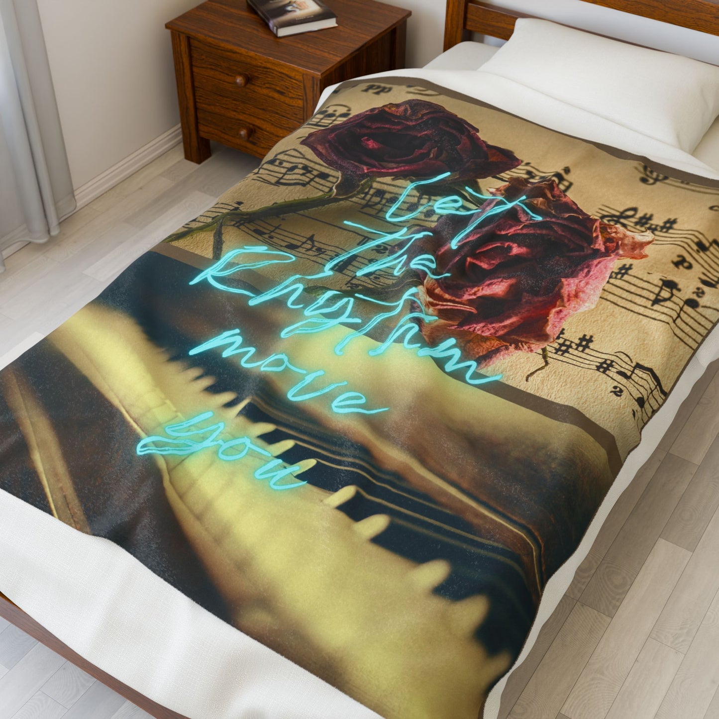 Let The Rhythm Move You Velveteen Plush Blanket