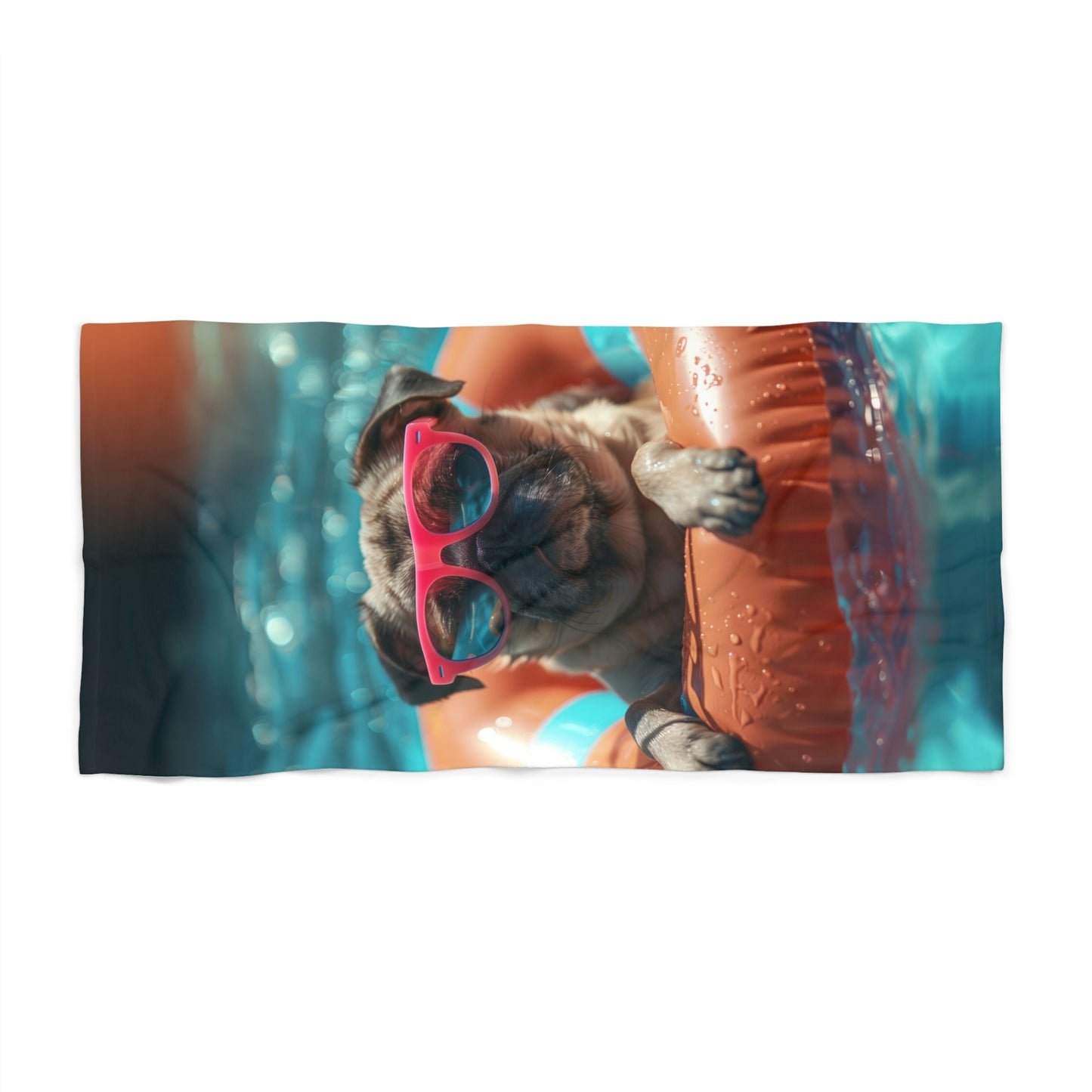 Pug Summer Beach Towel