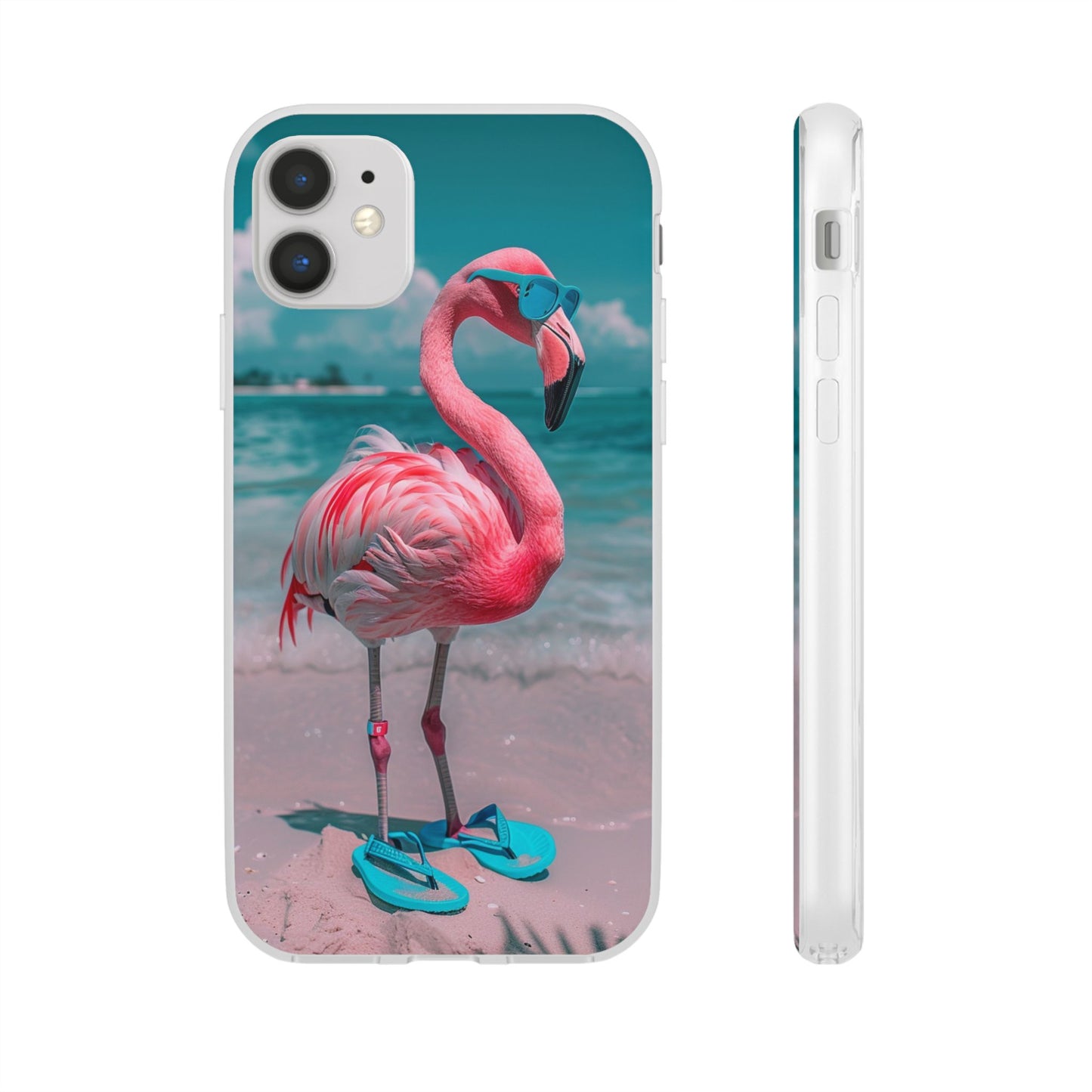 Aruba Beach Flamingo iPhone & Samsung Flexi Cases