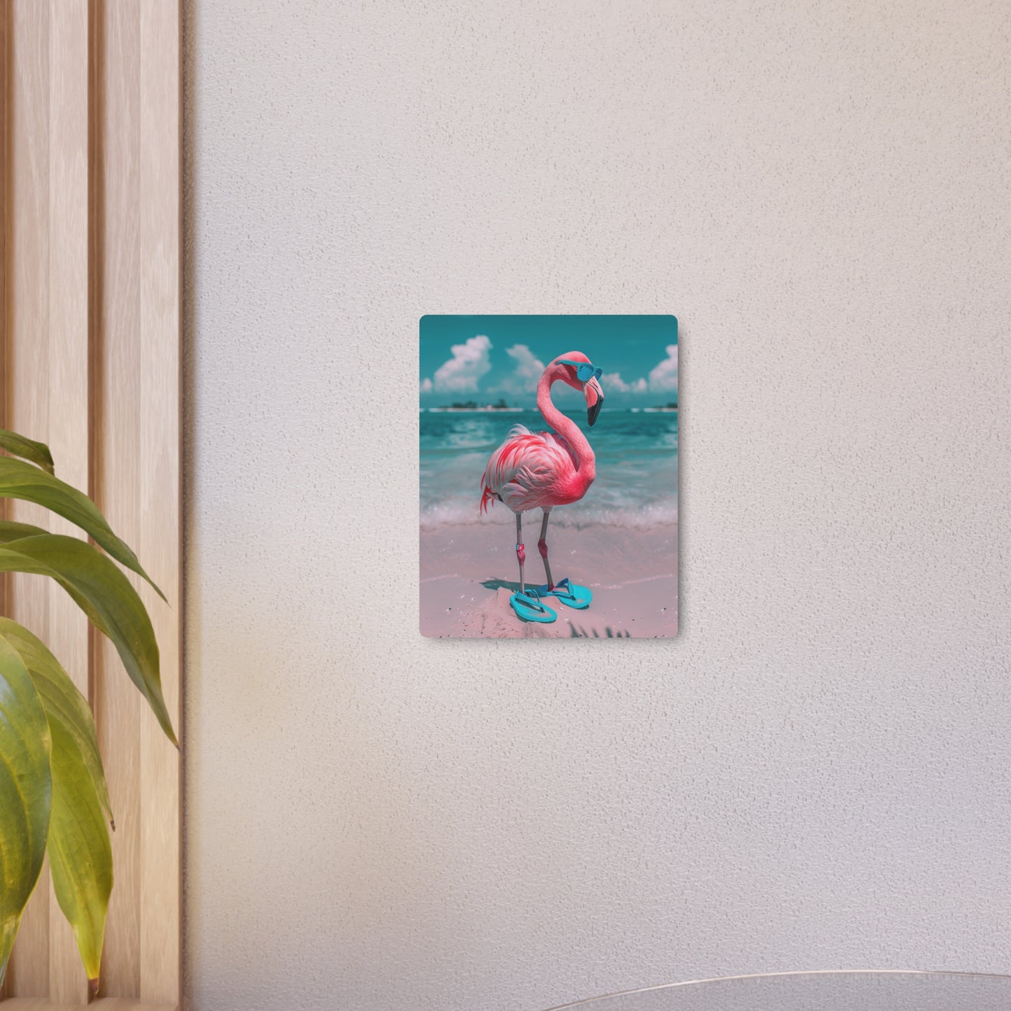 Aruba Flamingo Metal Art Sign