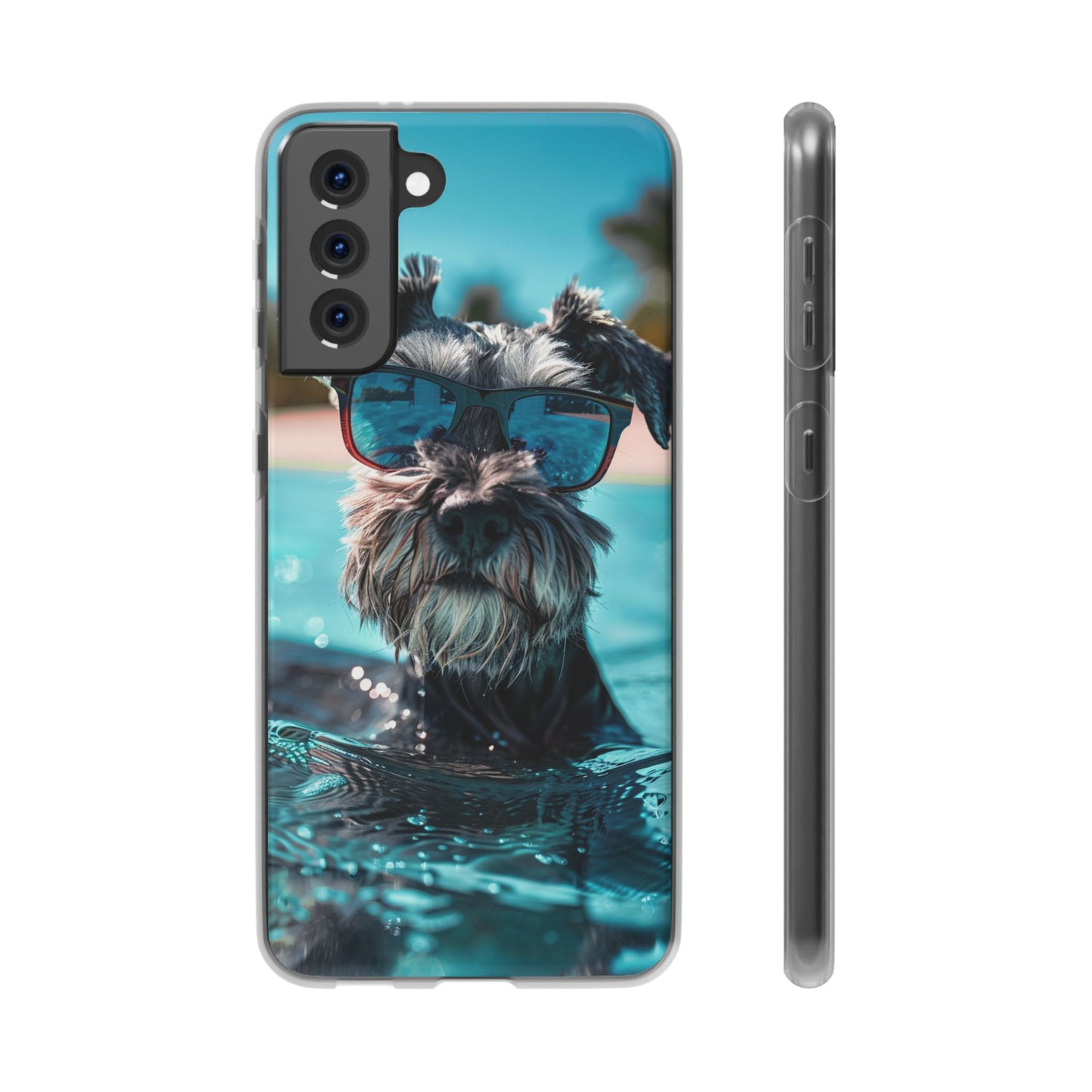 Aruba Schnauzer Option #2 Summer Beach iPhone & Samsung Flexi Cases