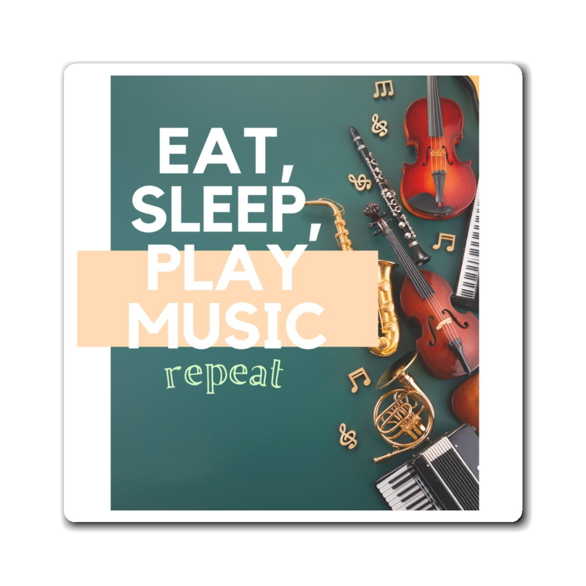 Eat, Sleep, Play Music, Repeat Magnets