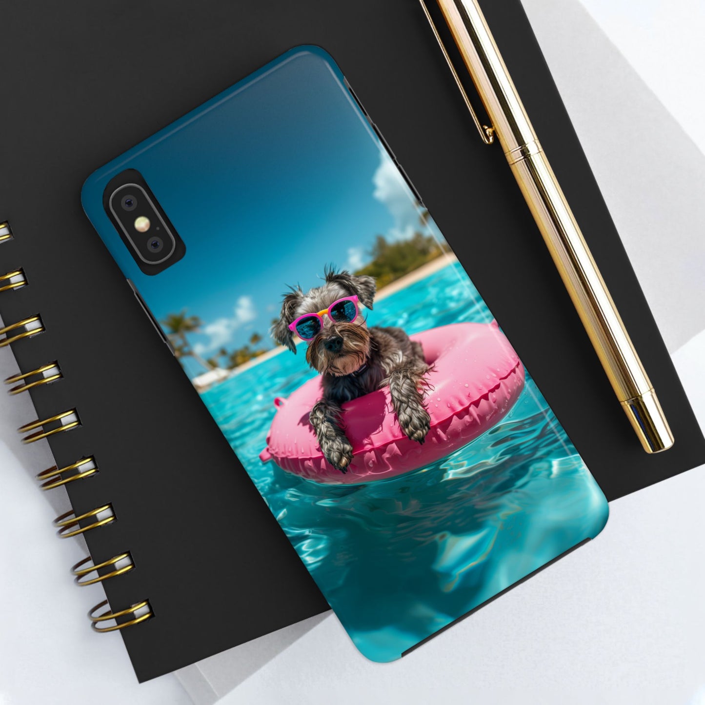 Schnauzer Summer Beach Tough iPhone & Samsung Cases