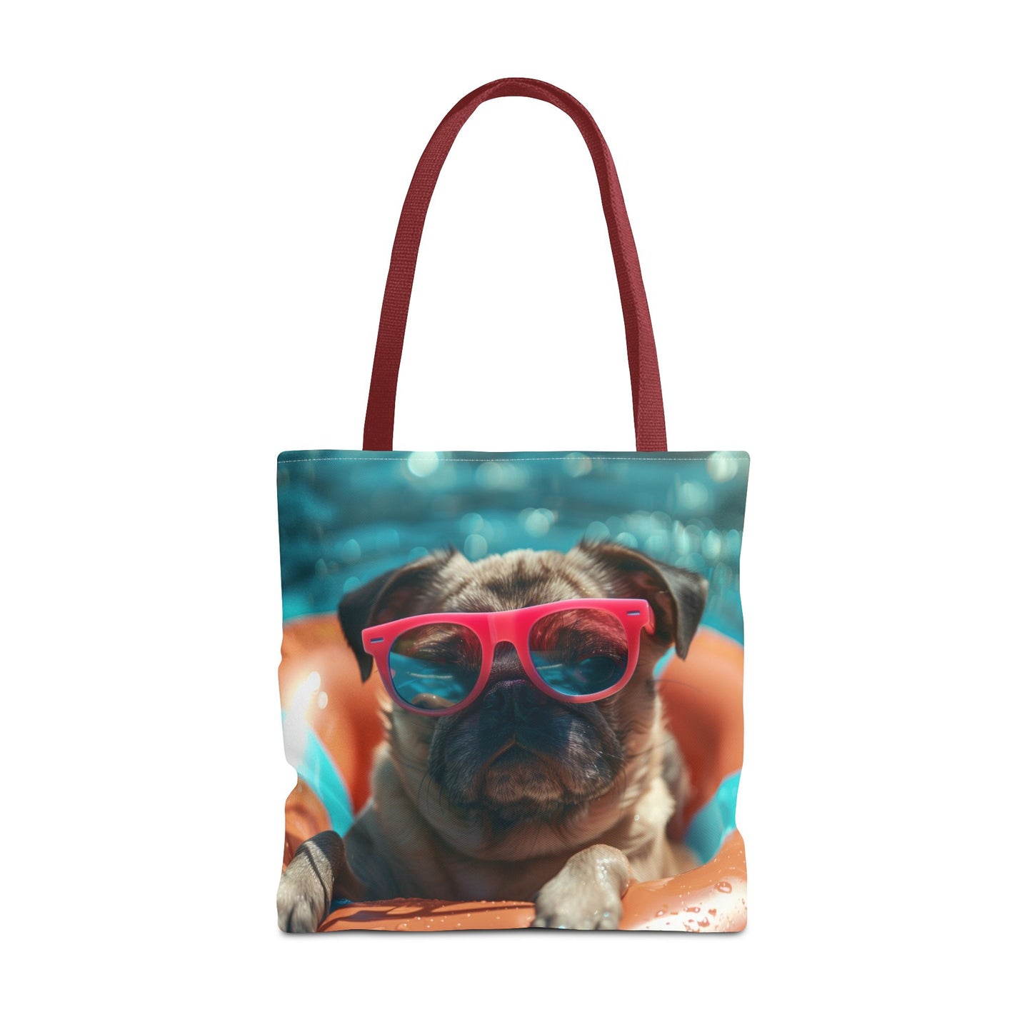 Summer Pug Beach Tote Bag
