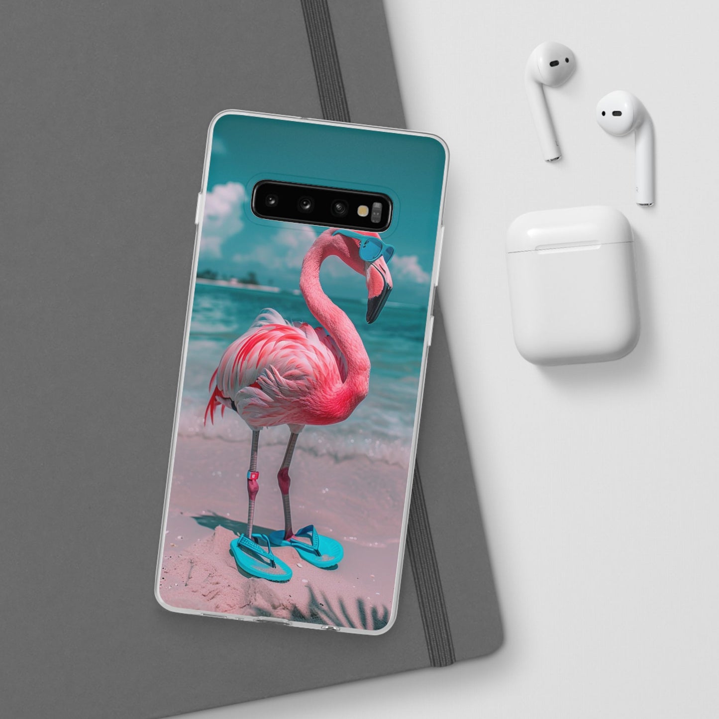 Aruba Beach Flamingo iPhone & Samsung Flexi Cases