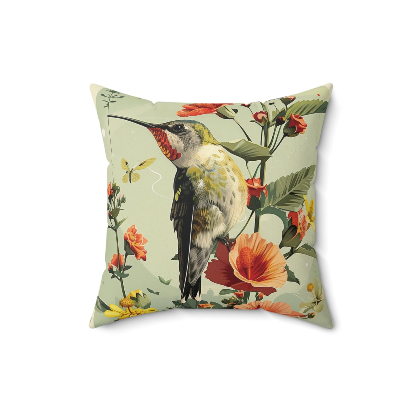 Hummingbird Square Pillow