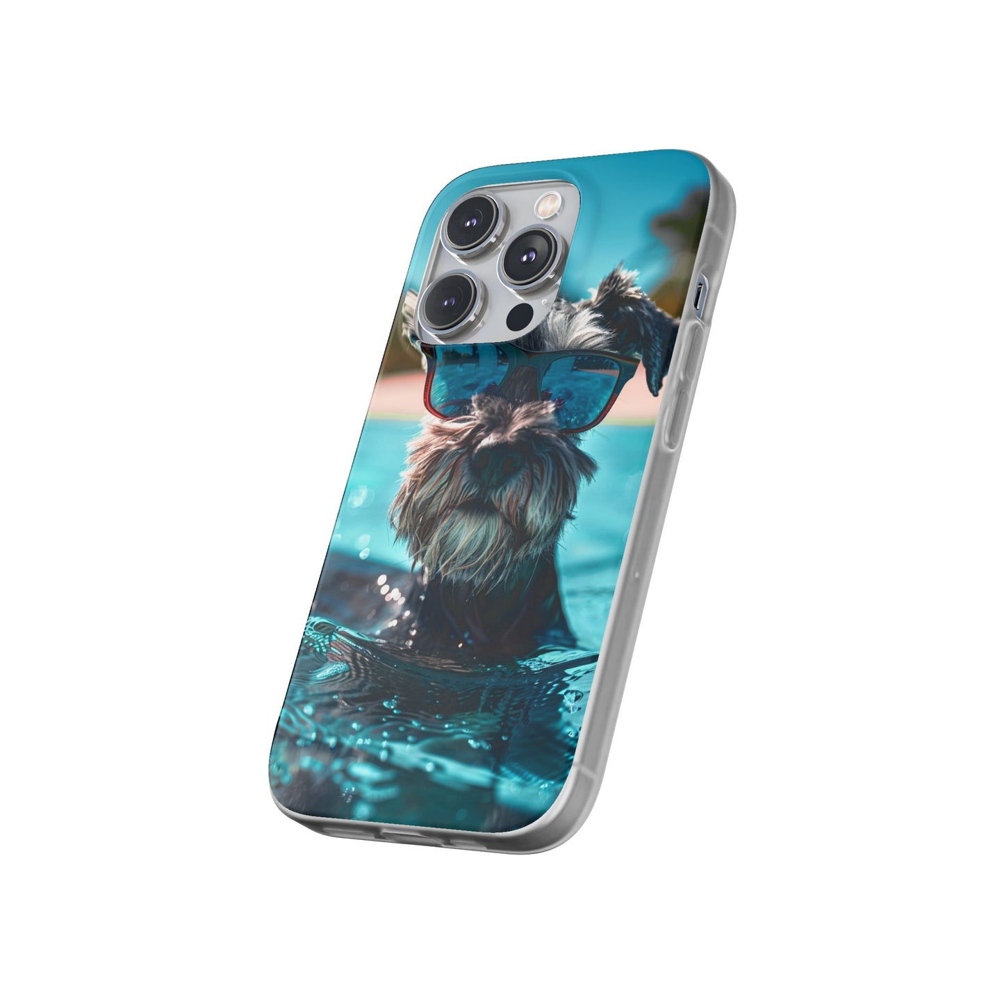 Aruba Schnauzer Option #2 Summer Beach iPhone & Samsung Flexi Cases