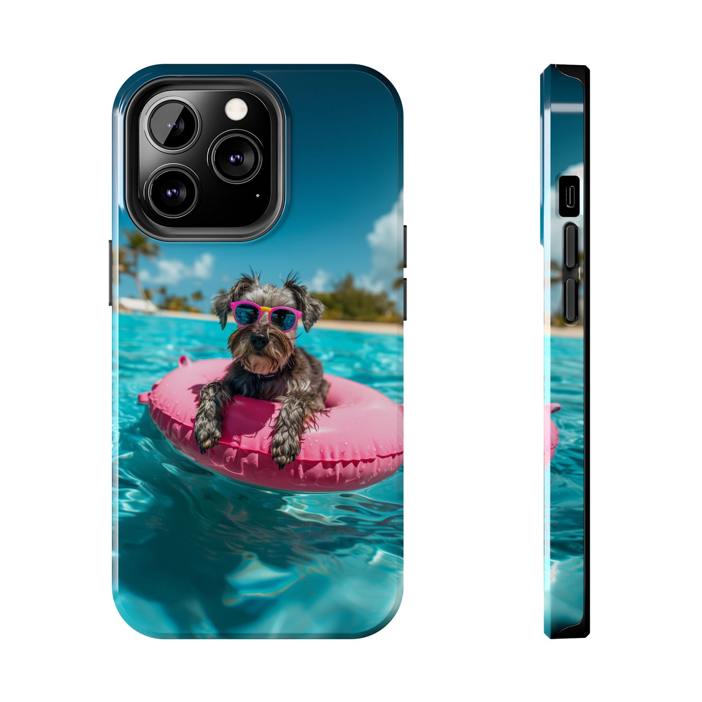 Schnauzer Summer Beach Tough iPhone & Samsung Cases