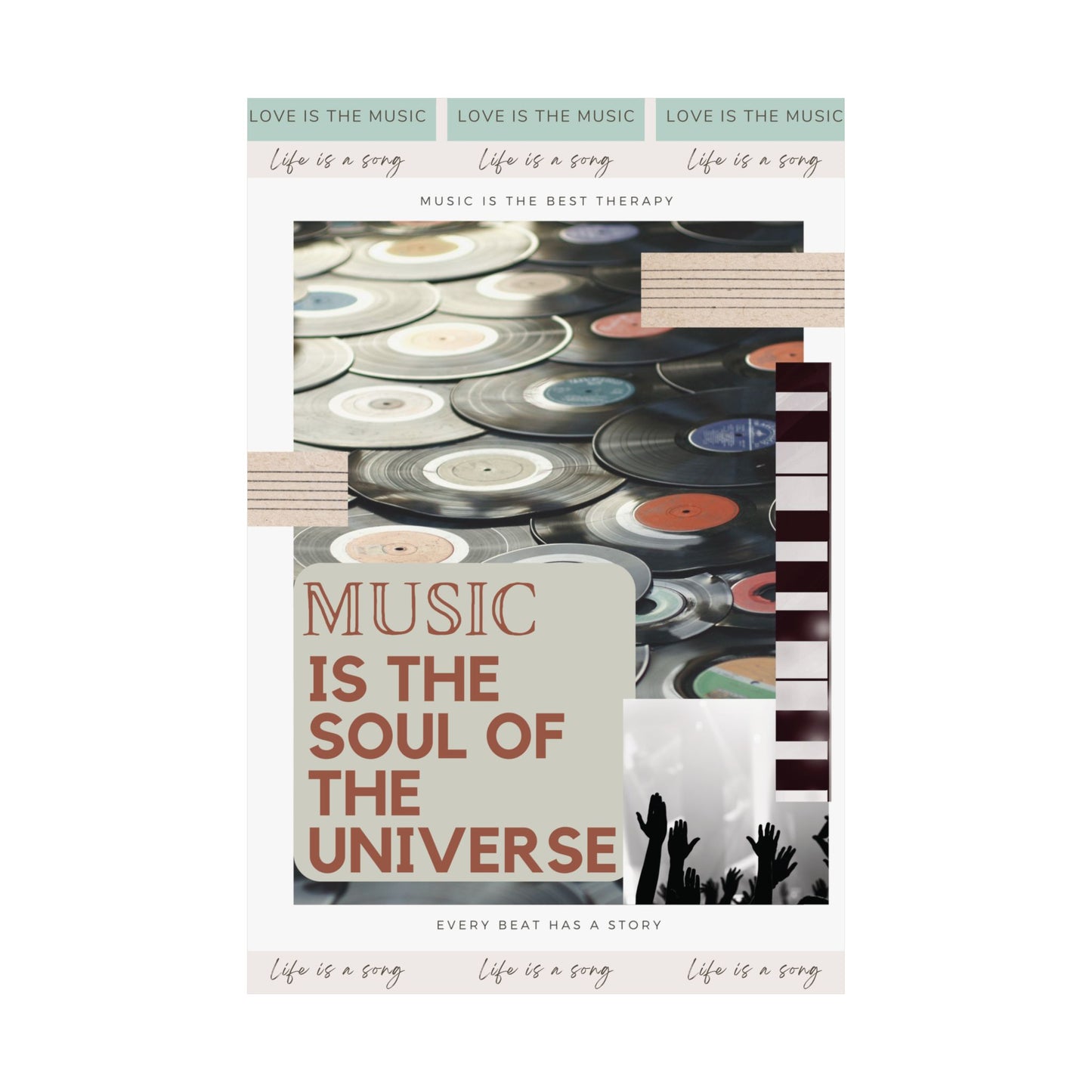 Music Is The Soul Of The Universe Matte Vertical Posters