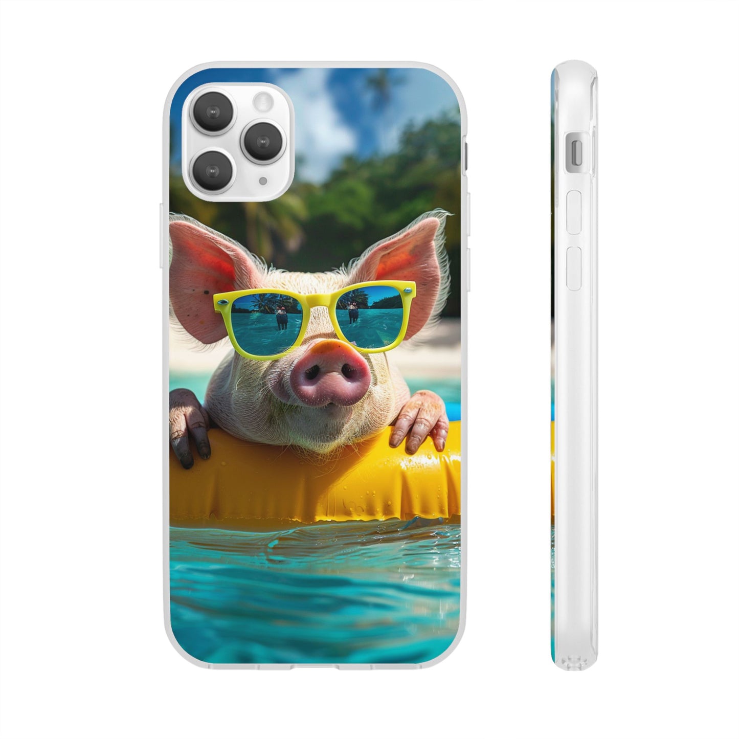 Aruba Summer Beach Pig iPhone & Samsung Flexi Cases