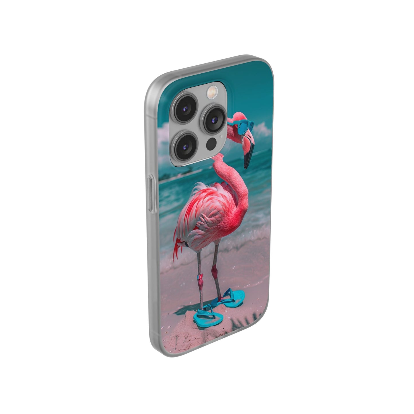Aruba Beach Flamingo iPhone & Samsung Flexi Cases