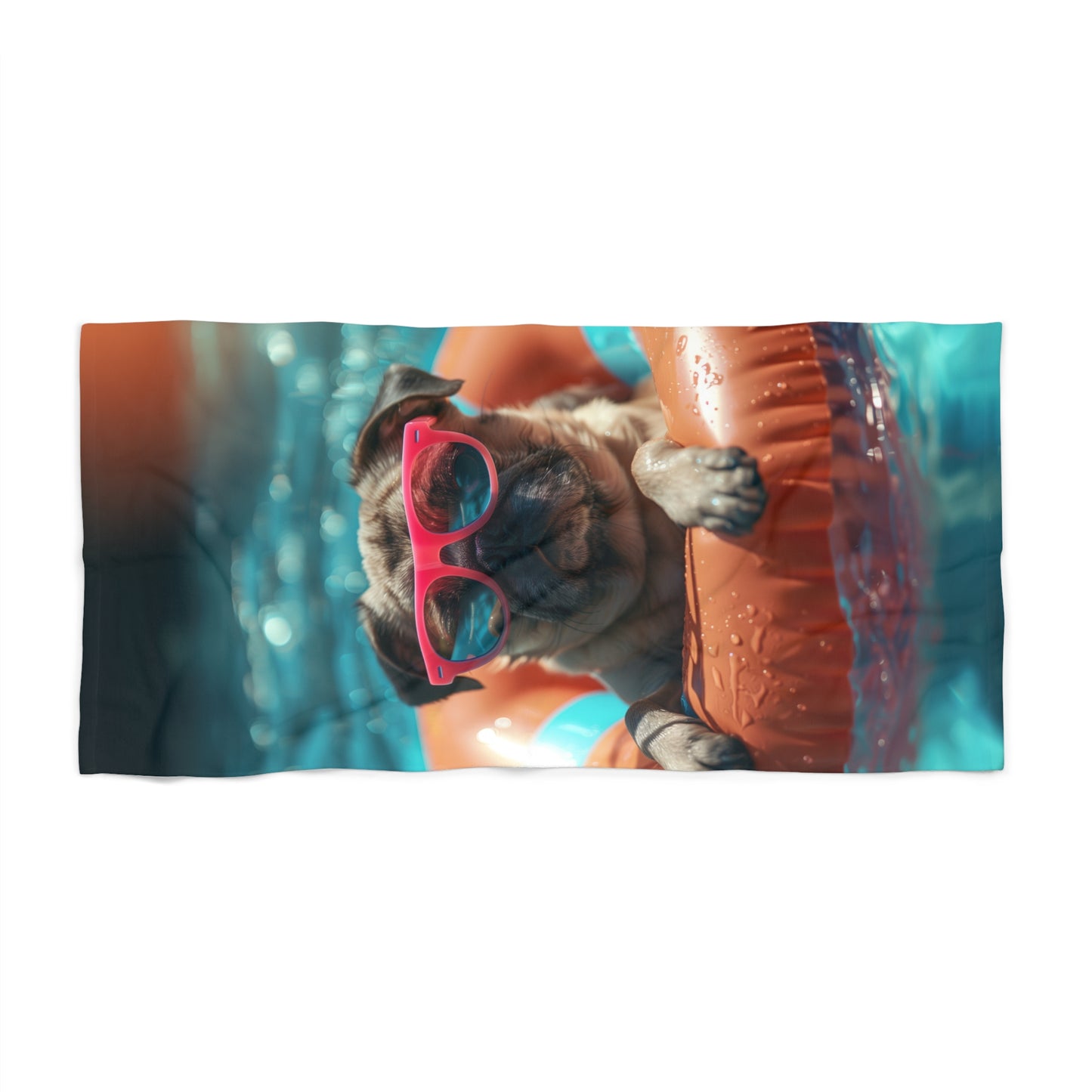 Pug Summer Beach Towel
