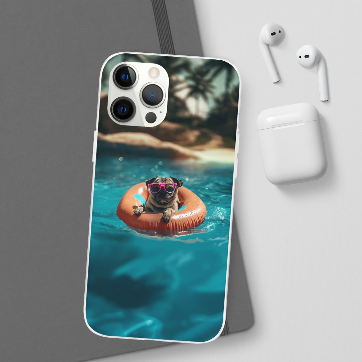 Pug Summer iPhone & Samsung Flexi Cases