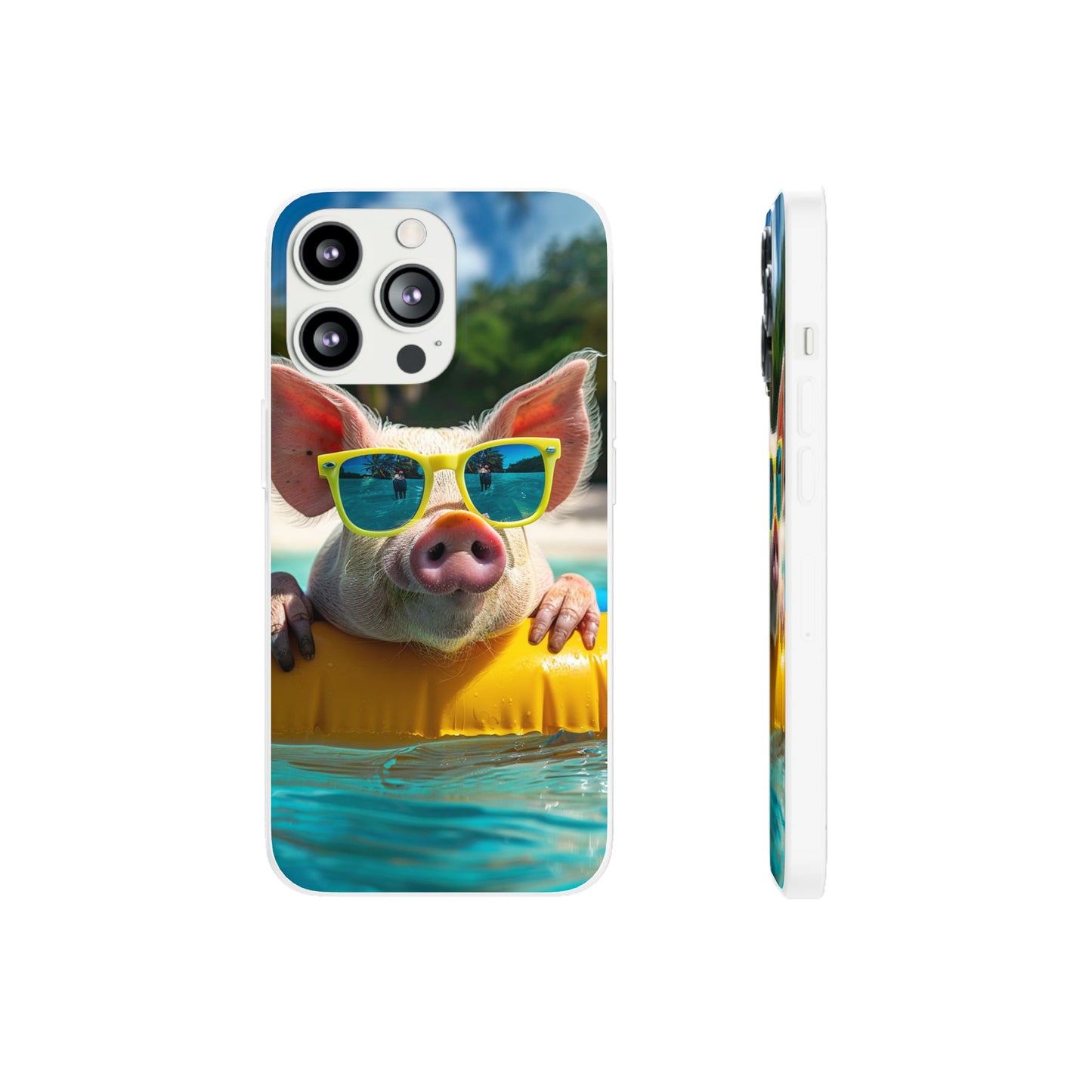 Aruba Summer Beach Pig iPhone & Samsung Flexi Cases