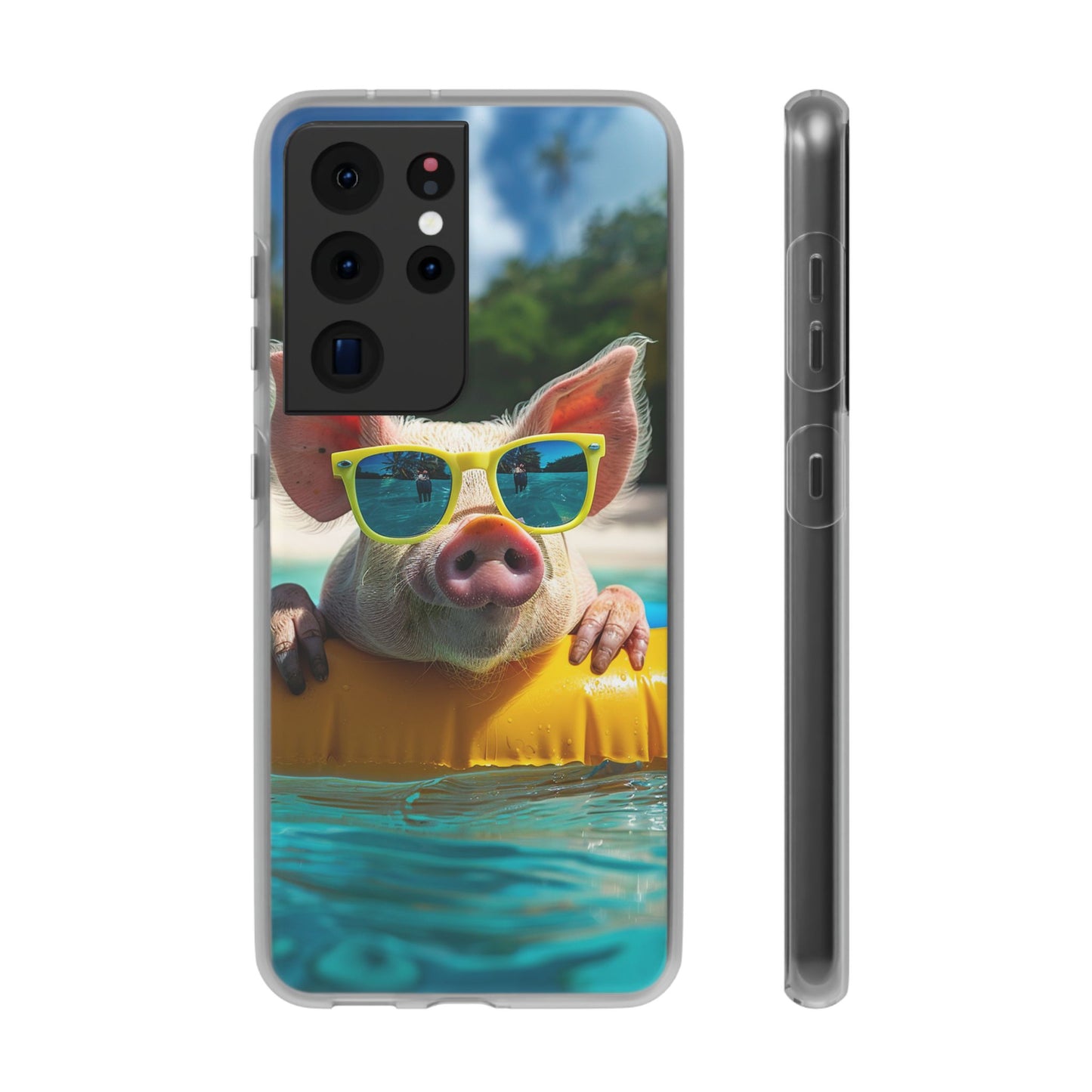 Aruba Summer Beach Pig iPhone & Samsung Flexi Cases