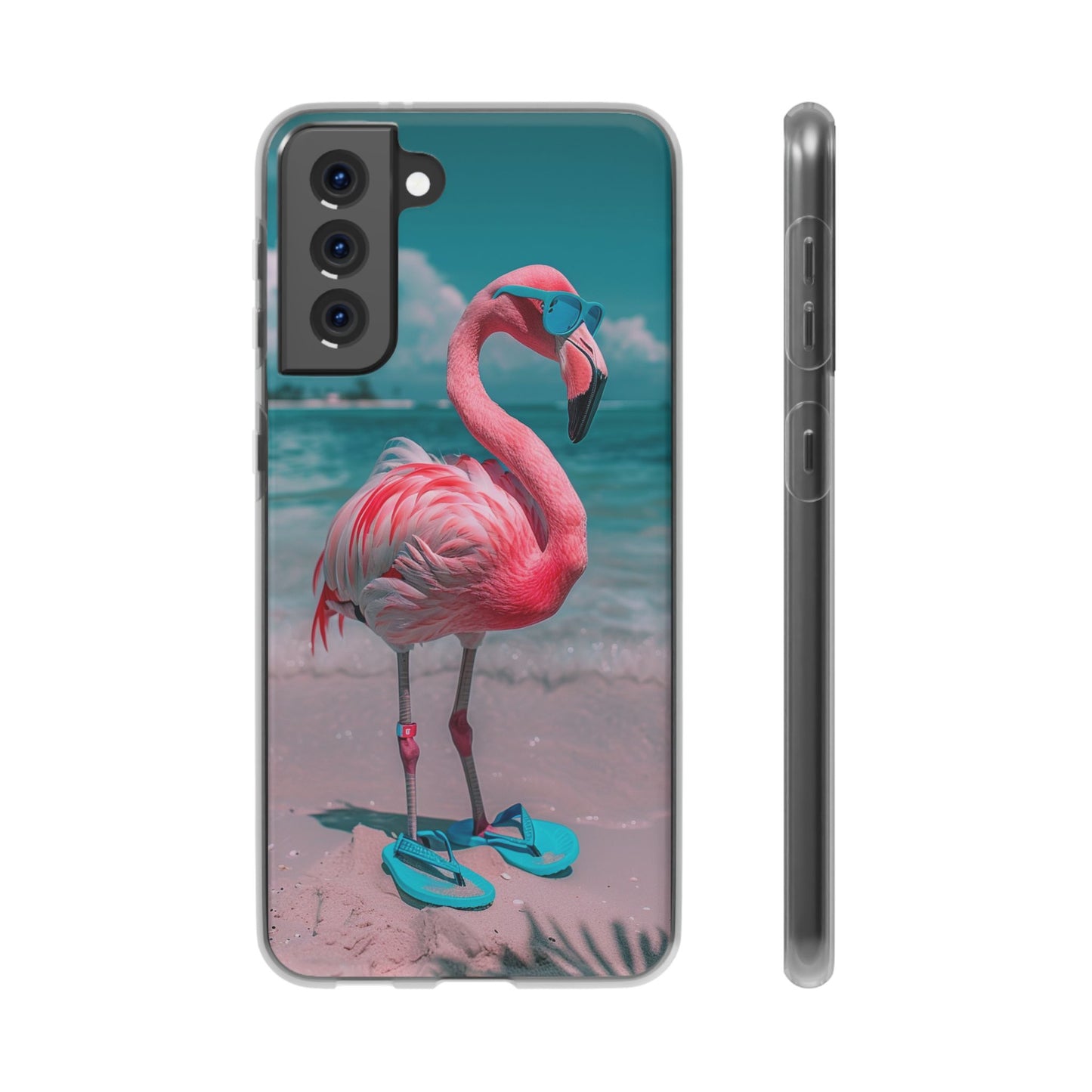 Aruba Beach Flamingo iPhone & Samsung Flexi Cases