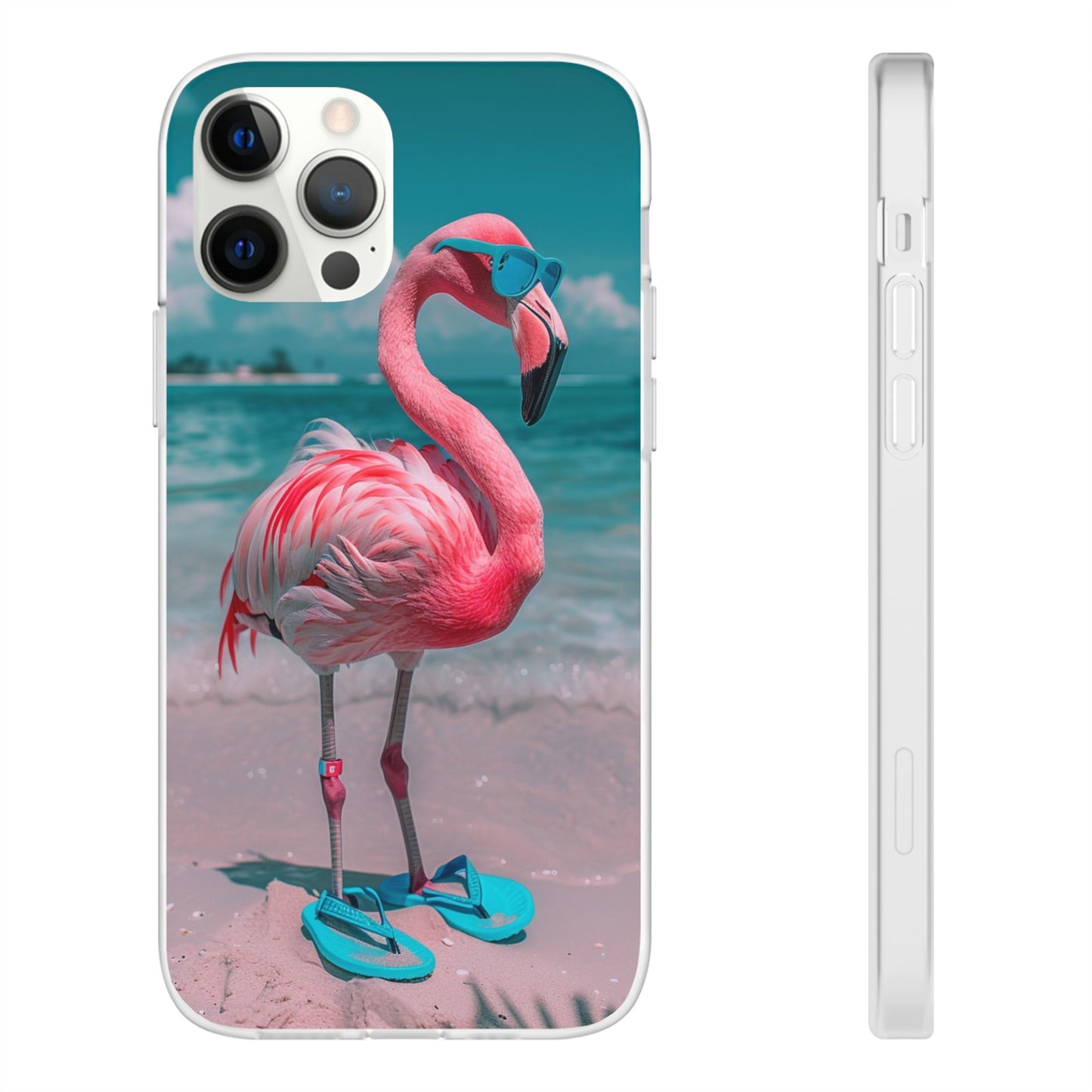 Aruba Beach Flamingo iPhone & Samsung Flexi Cases