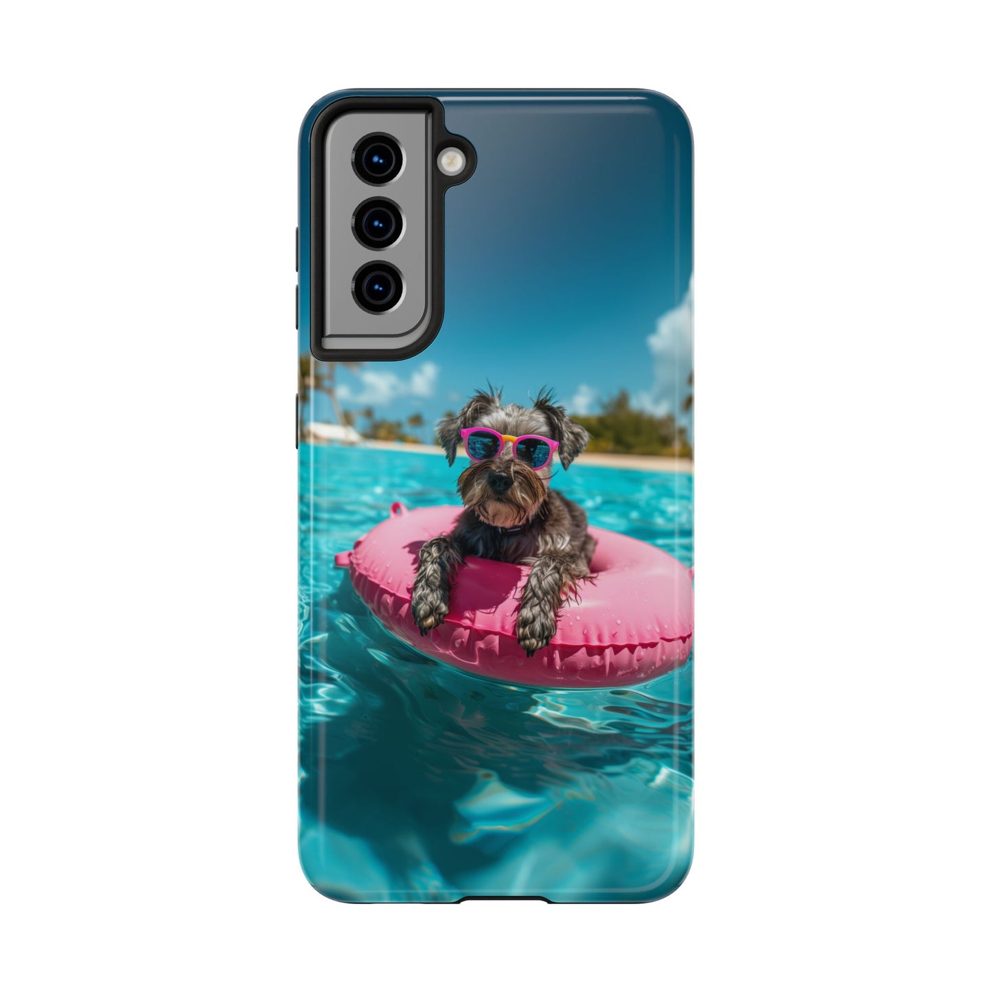 Schnauzer Summer Beach Tough iPhone & Samsung Cases