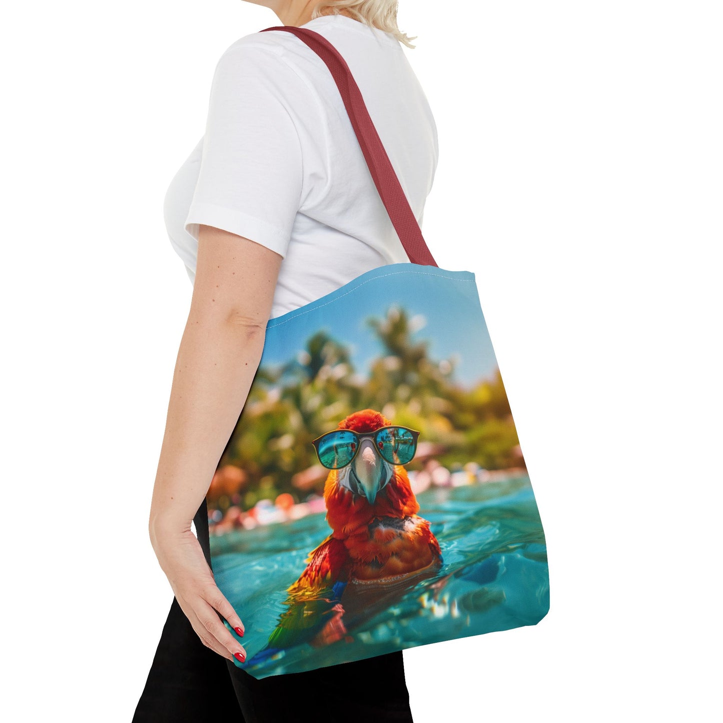 Summer Parrot Beach Tote Bag