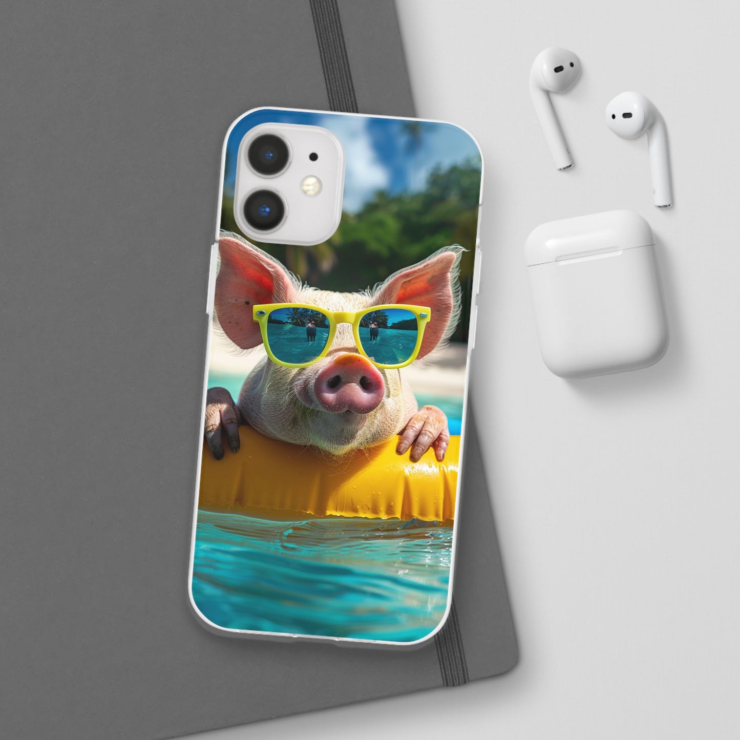 Aruba Summer Beach Pig iPhone & Samsung Flexi Cases