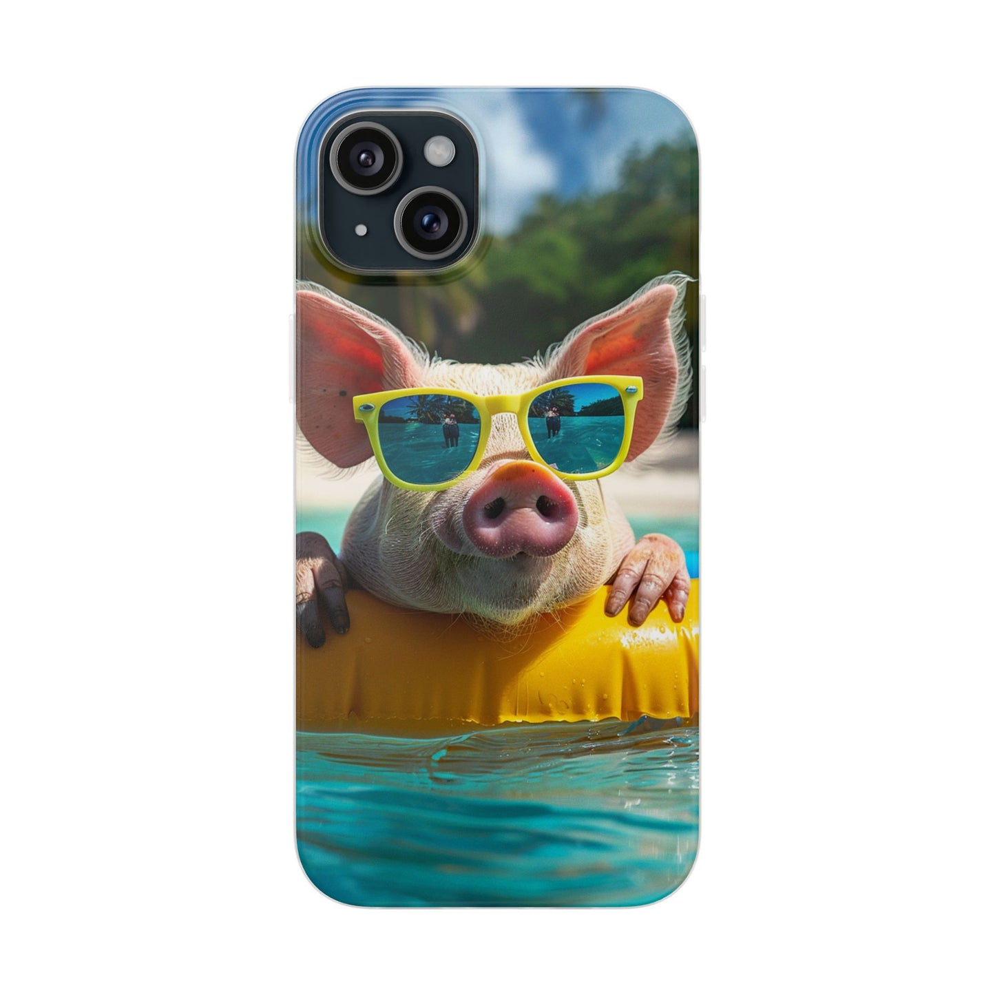 Aruba Summer Beach Pig iPhone & Samsung Flexi Cases