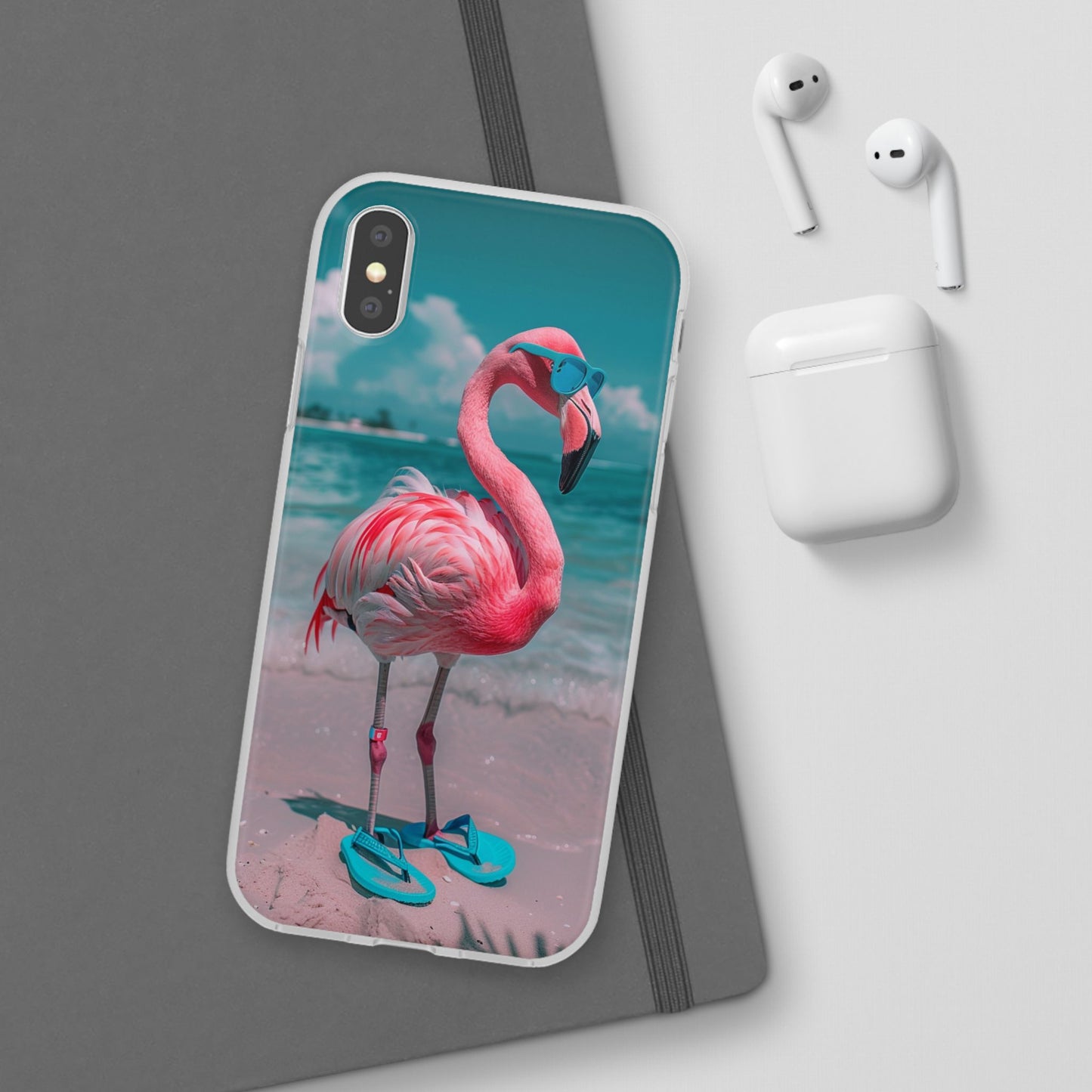 Aruba Beach Flamingo iPhone & Samsung Flexi Cases