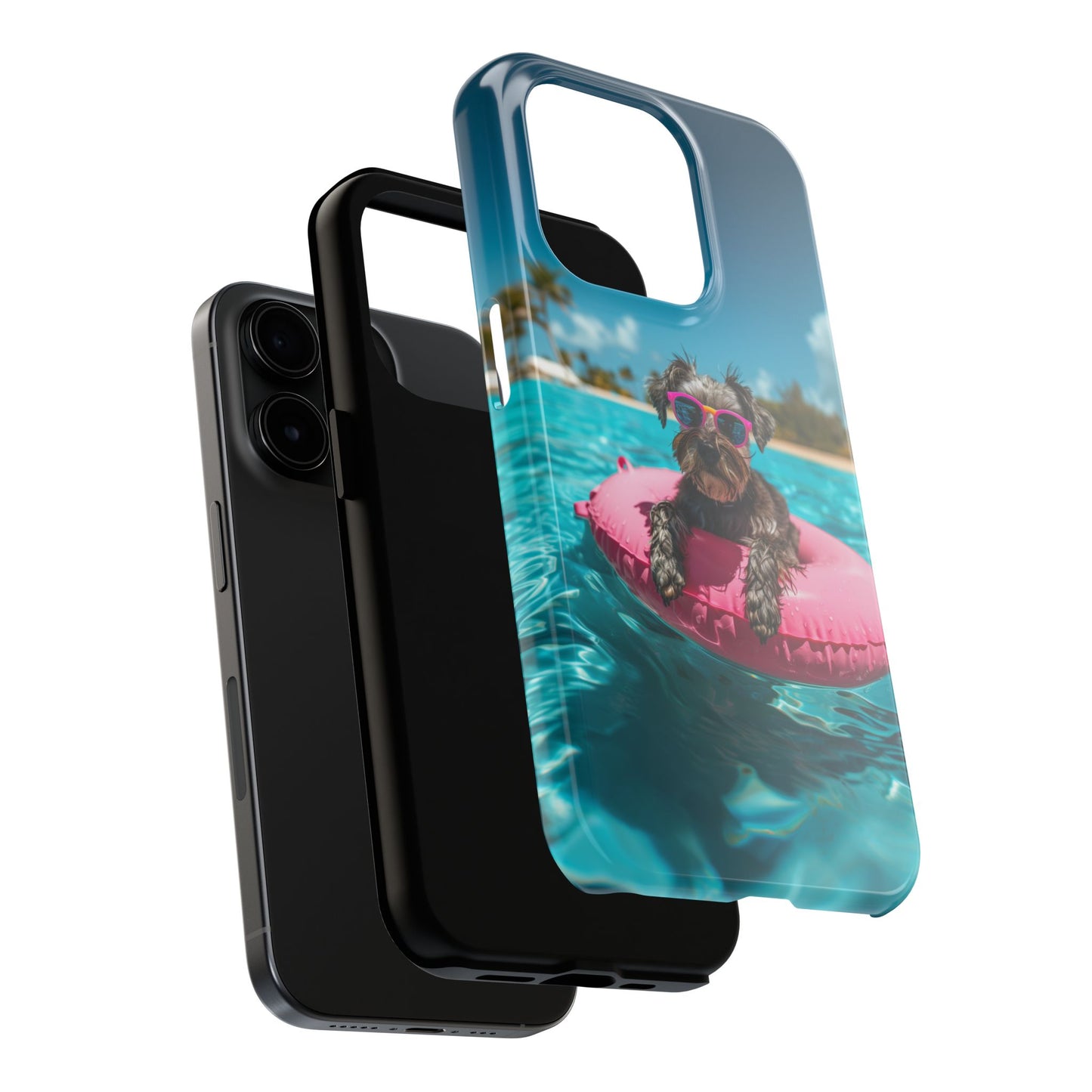 Schnauzer Summer Beach Tough iPhone & Samsung Cases