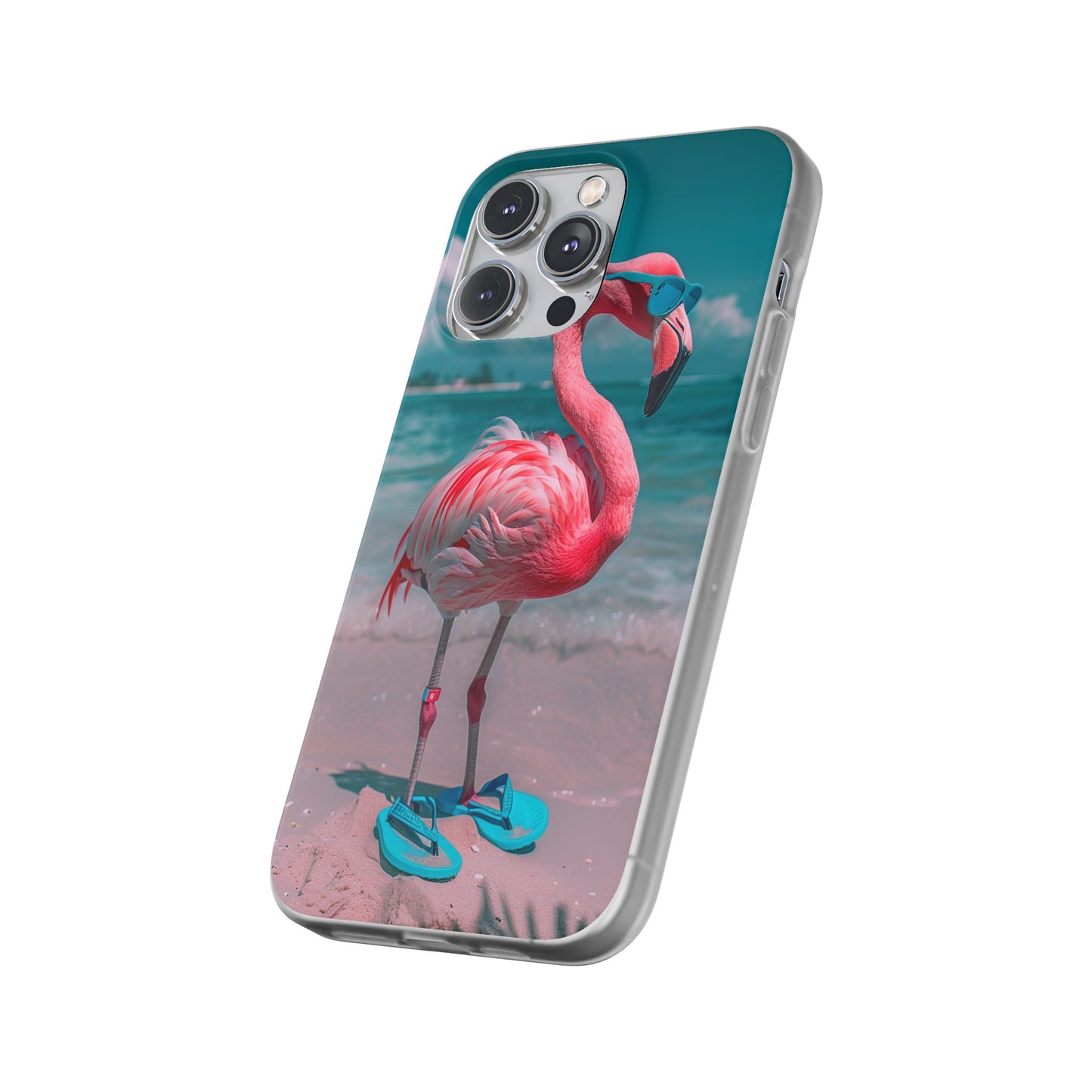 Aruba Beach Flamingo iPhone & Samsung Flexi Cases